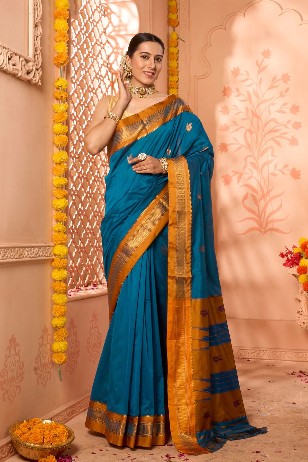 Buy Purple Banarasi Art Silk Saree Nitaraa