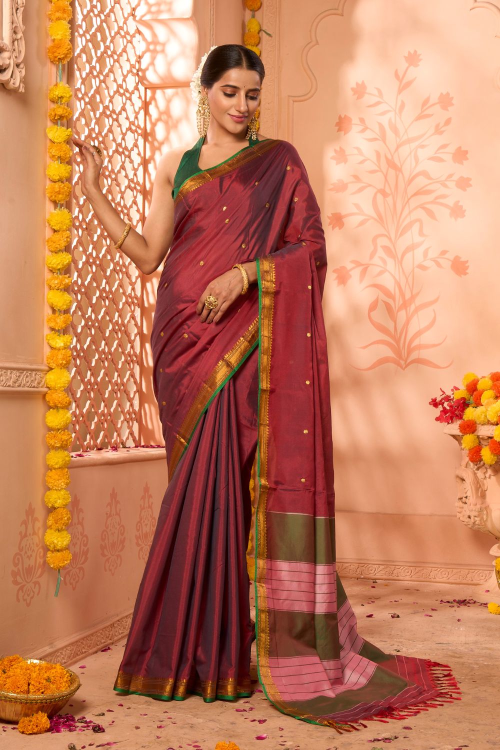 Buy Flint Grey Digital Print Saree Nitaraa