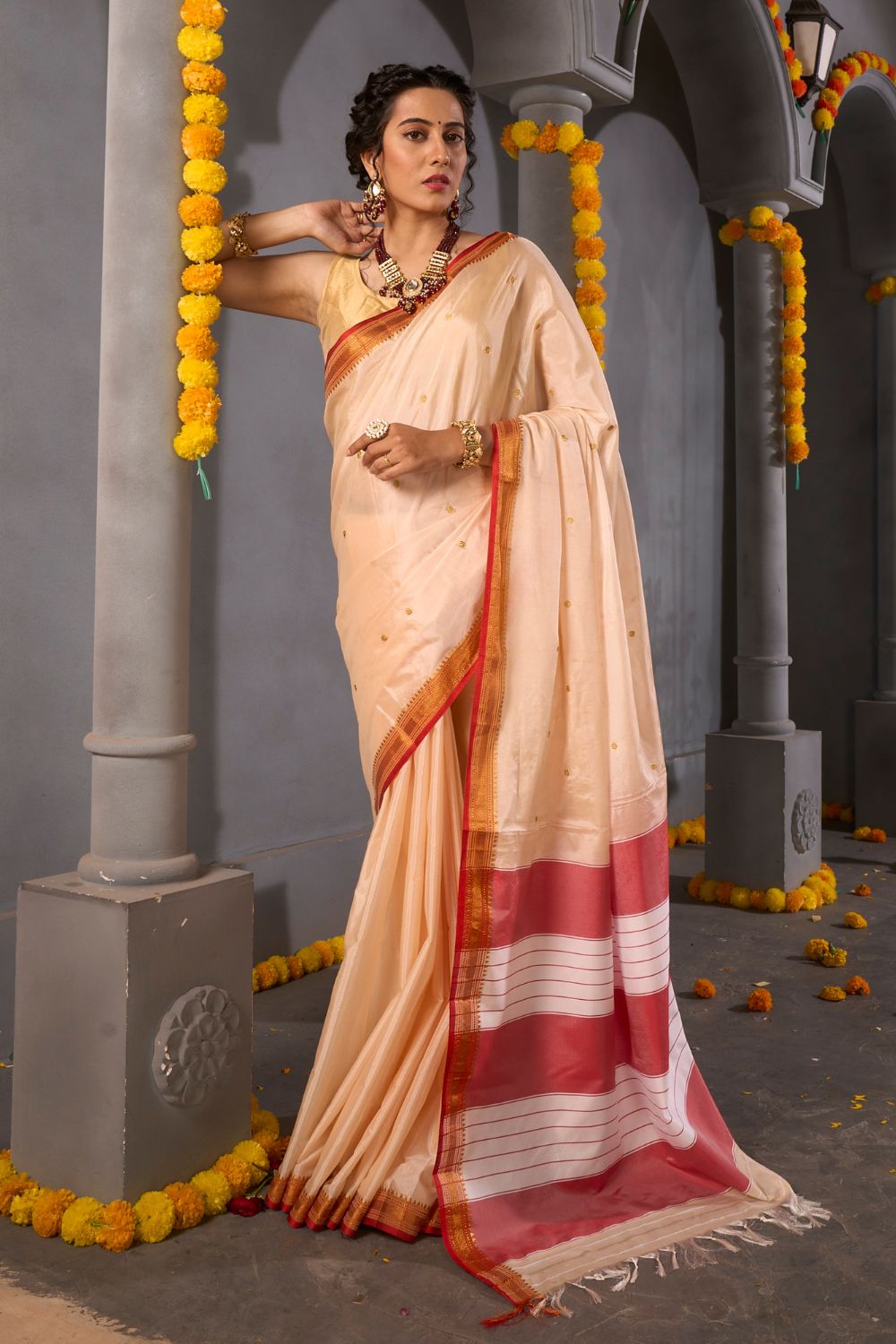 Buy Jungle Green Kanjivaram Saree Nitaraa