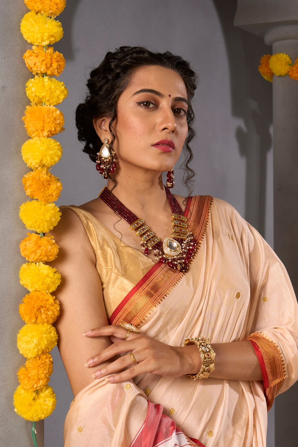 Buy Peach Kanjivaram Saree Nitaraa