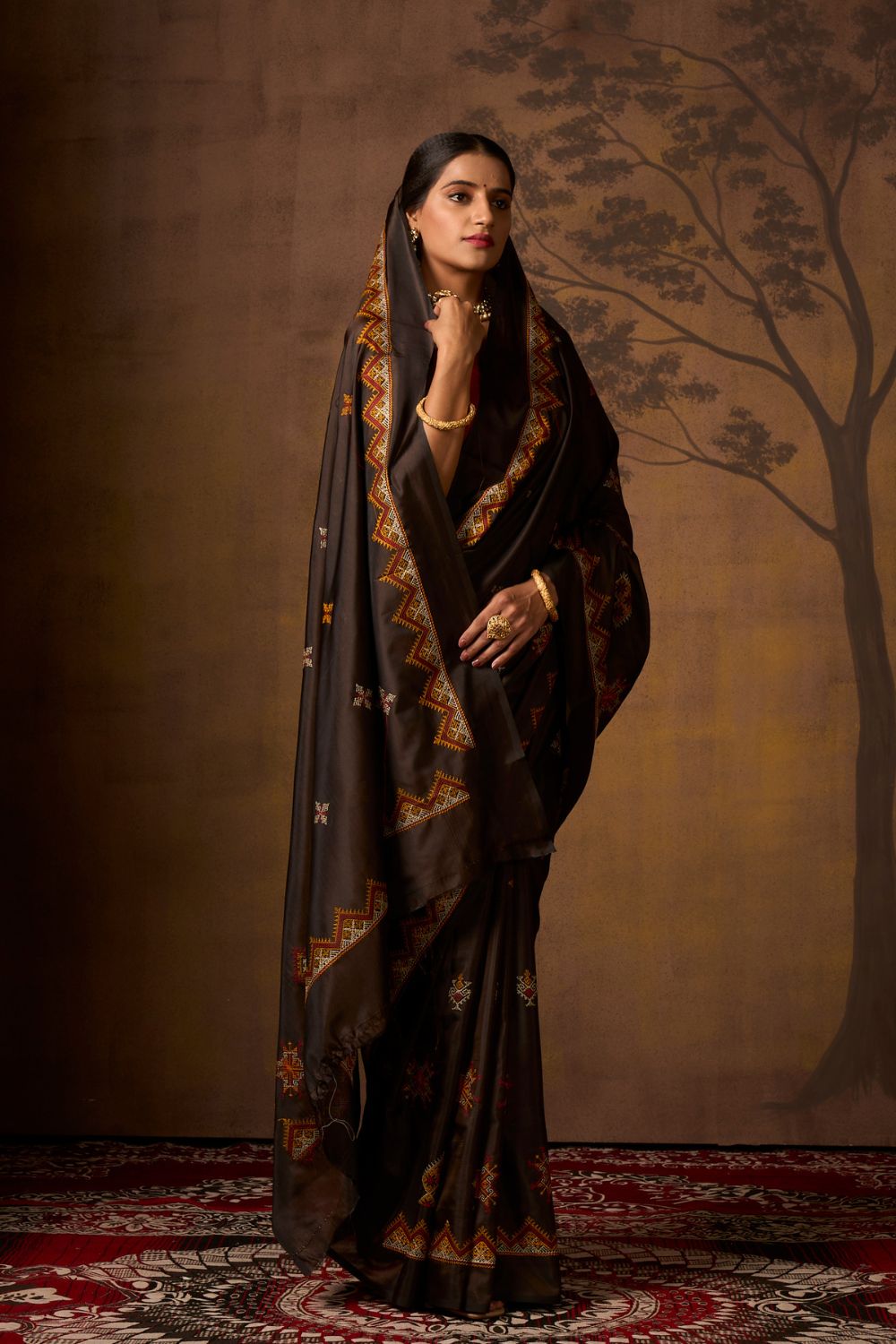 Buy Rose Red Patola Saree Nitaraa