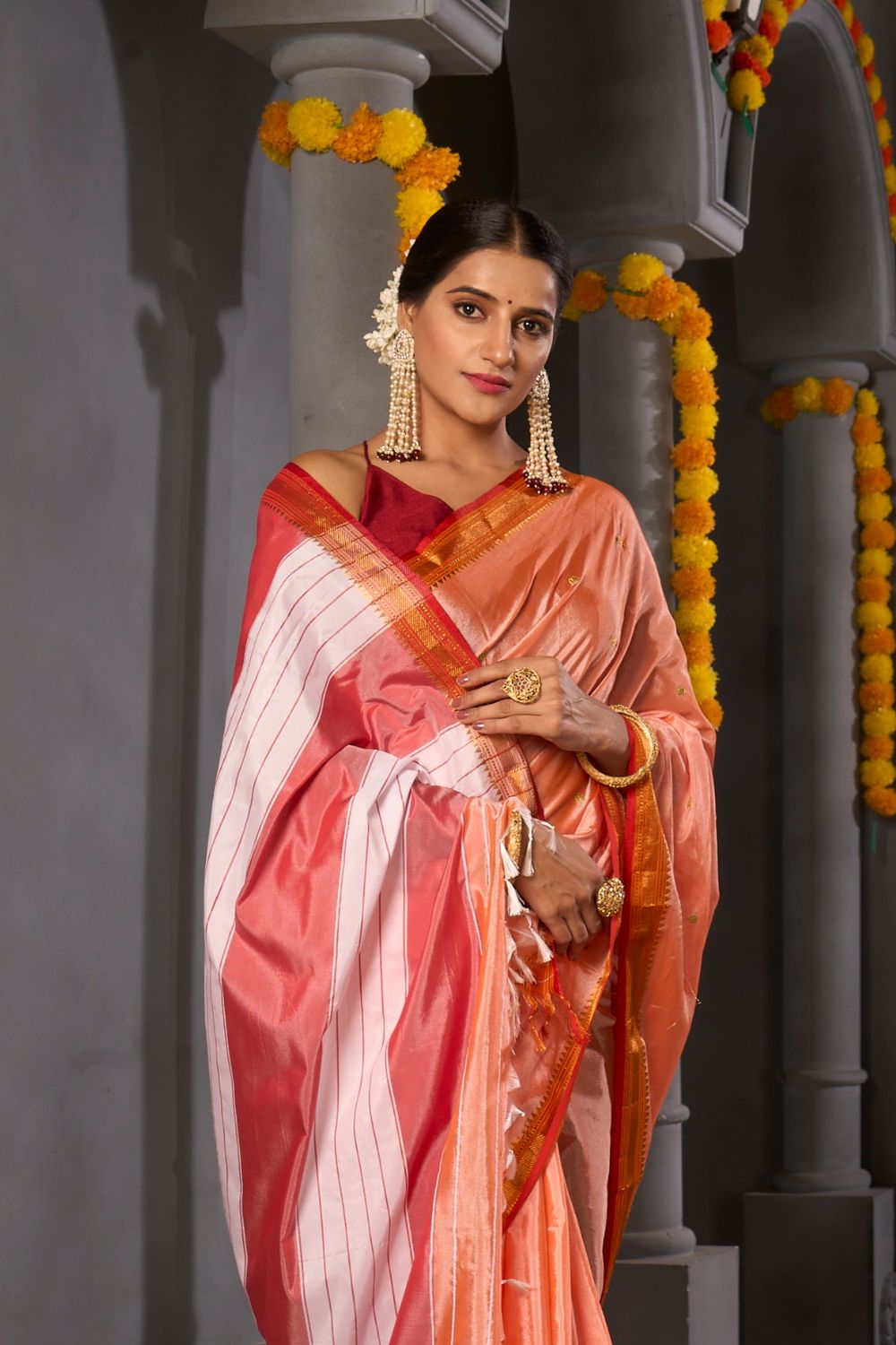 Buy Navy Blue Woven Kanjivaram Saree - Special Wedding Edition Nitaraa