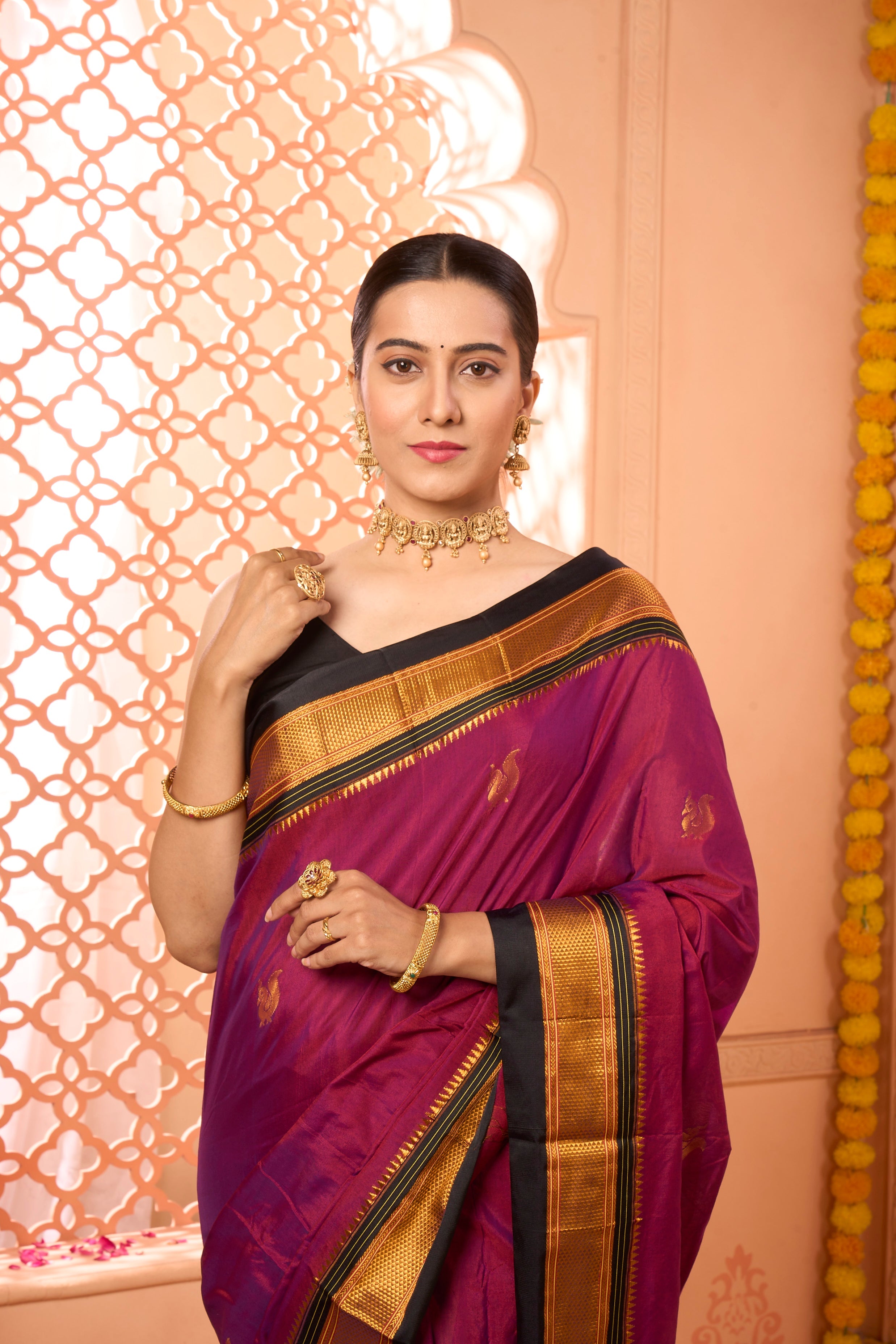 Buy Parrot Green Silk Saree With Blouse Piece Nitaraa