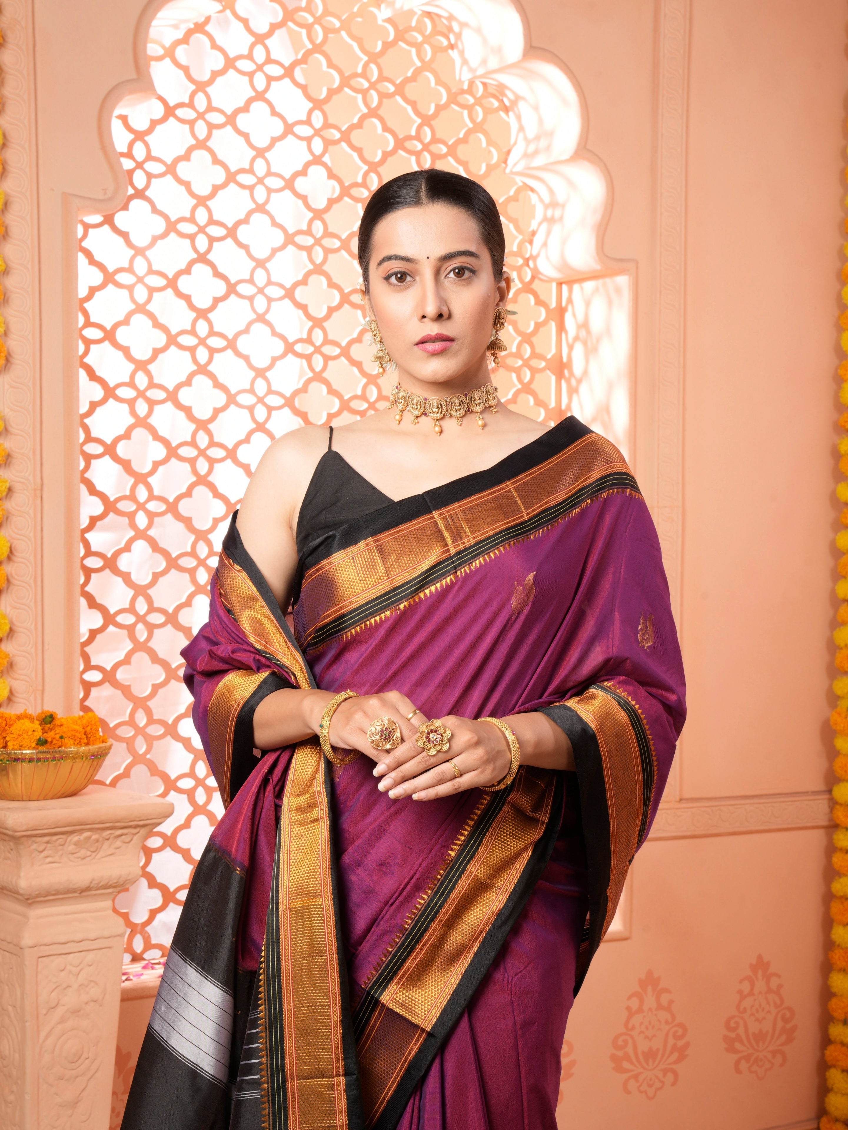 Buy Green Silk Saree With Blouse Piece Nitaraa