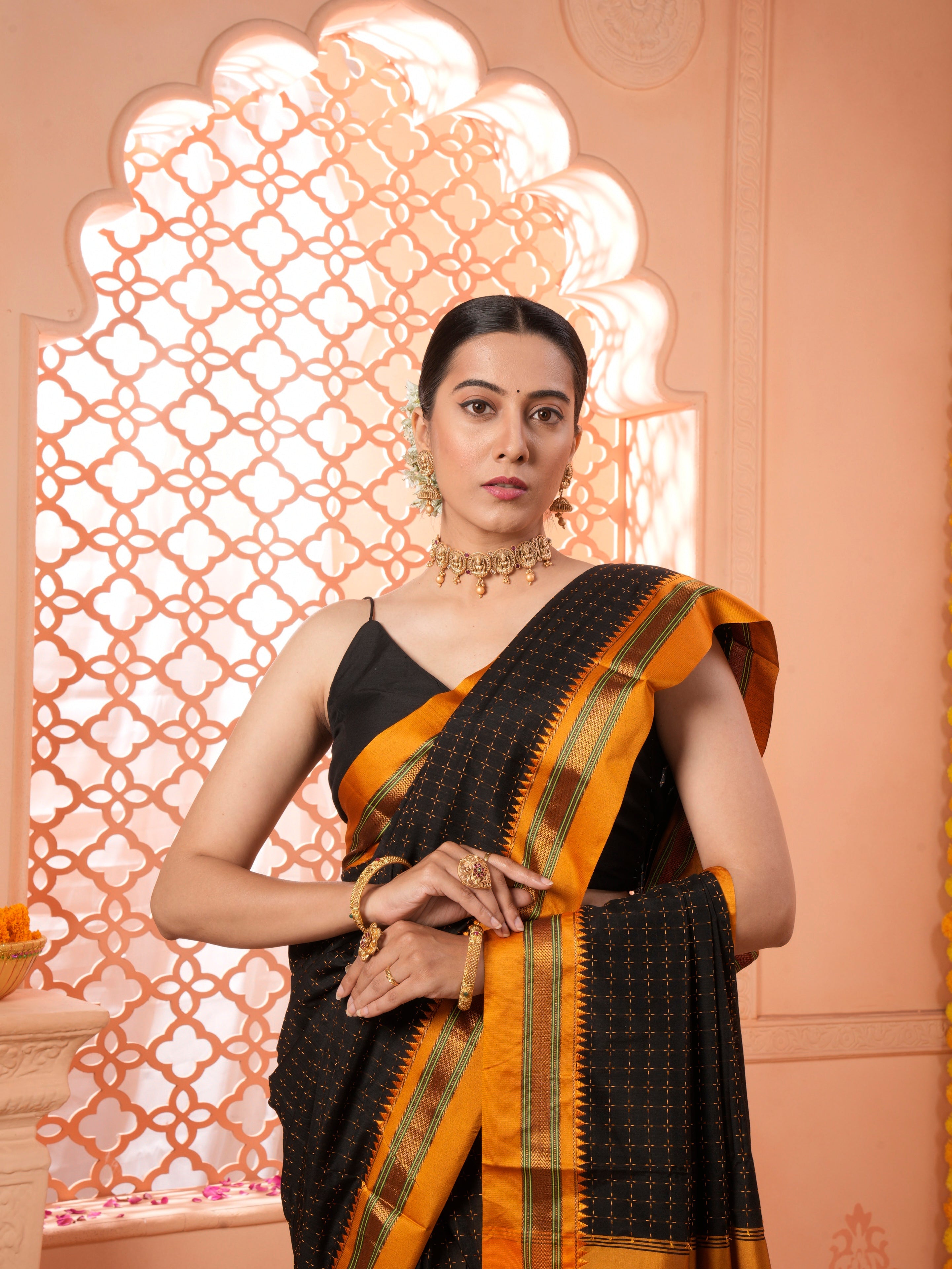 Buy Blue Silk Saree With Blouse Piece Nitaraa