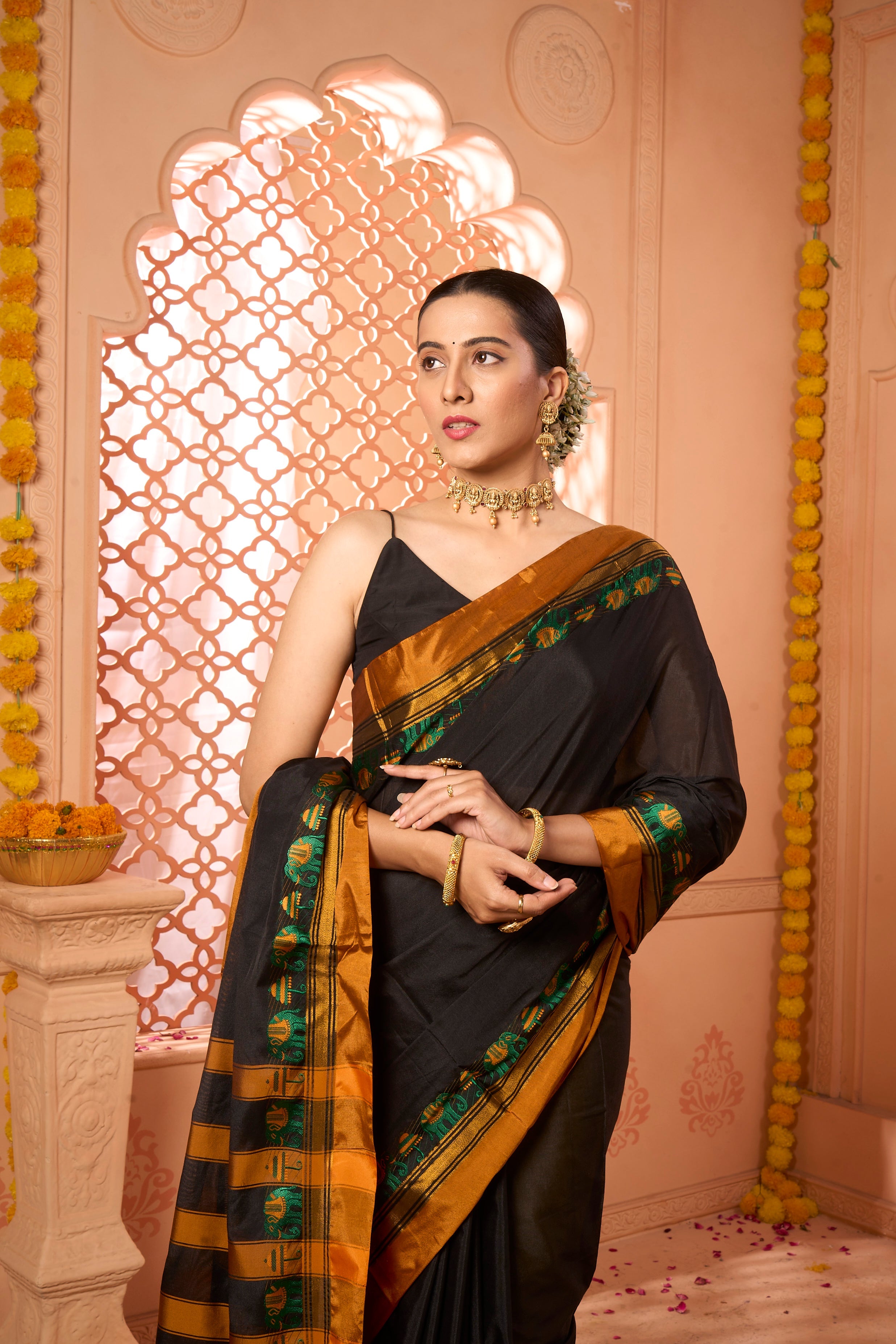 Buy Lavender Satin Silk Saree With Blouse Piece Nitaraa