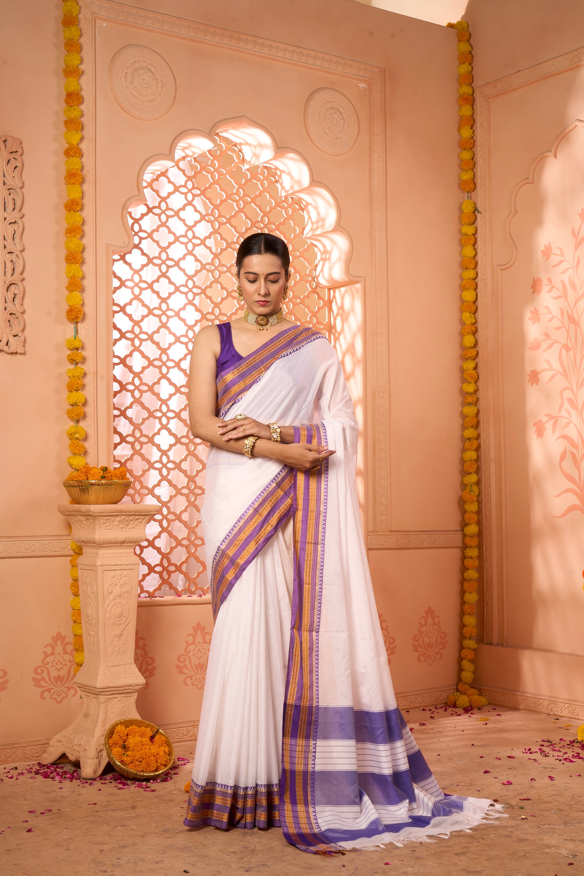 Buy Tan Brown Banarasi Saree Nitaraa