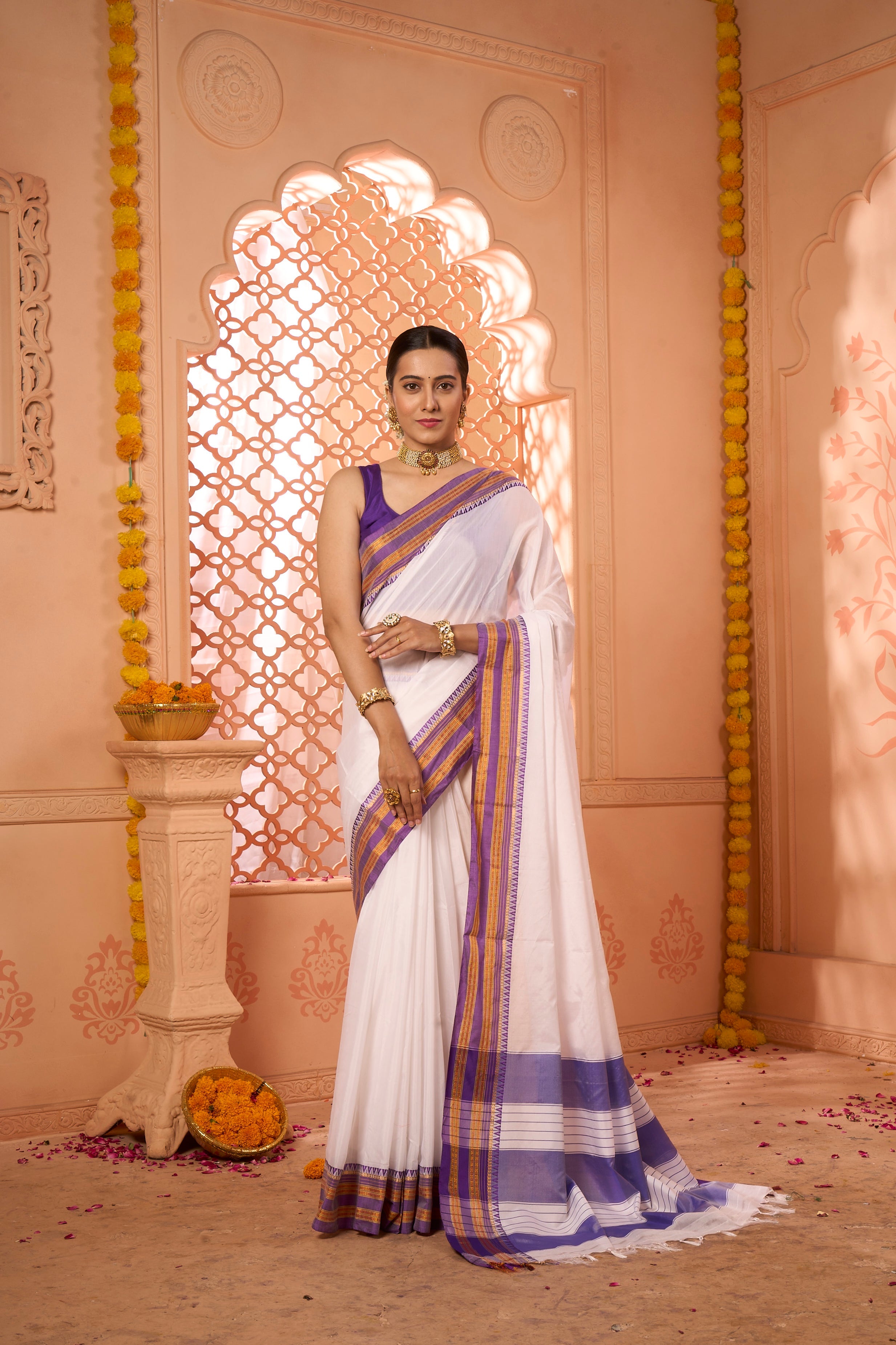 Buy Charcoal Brown Banarasi Saree Nitaraa