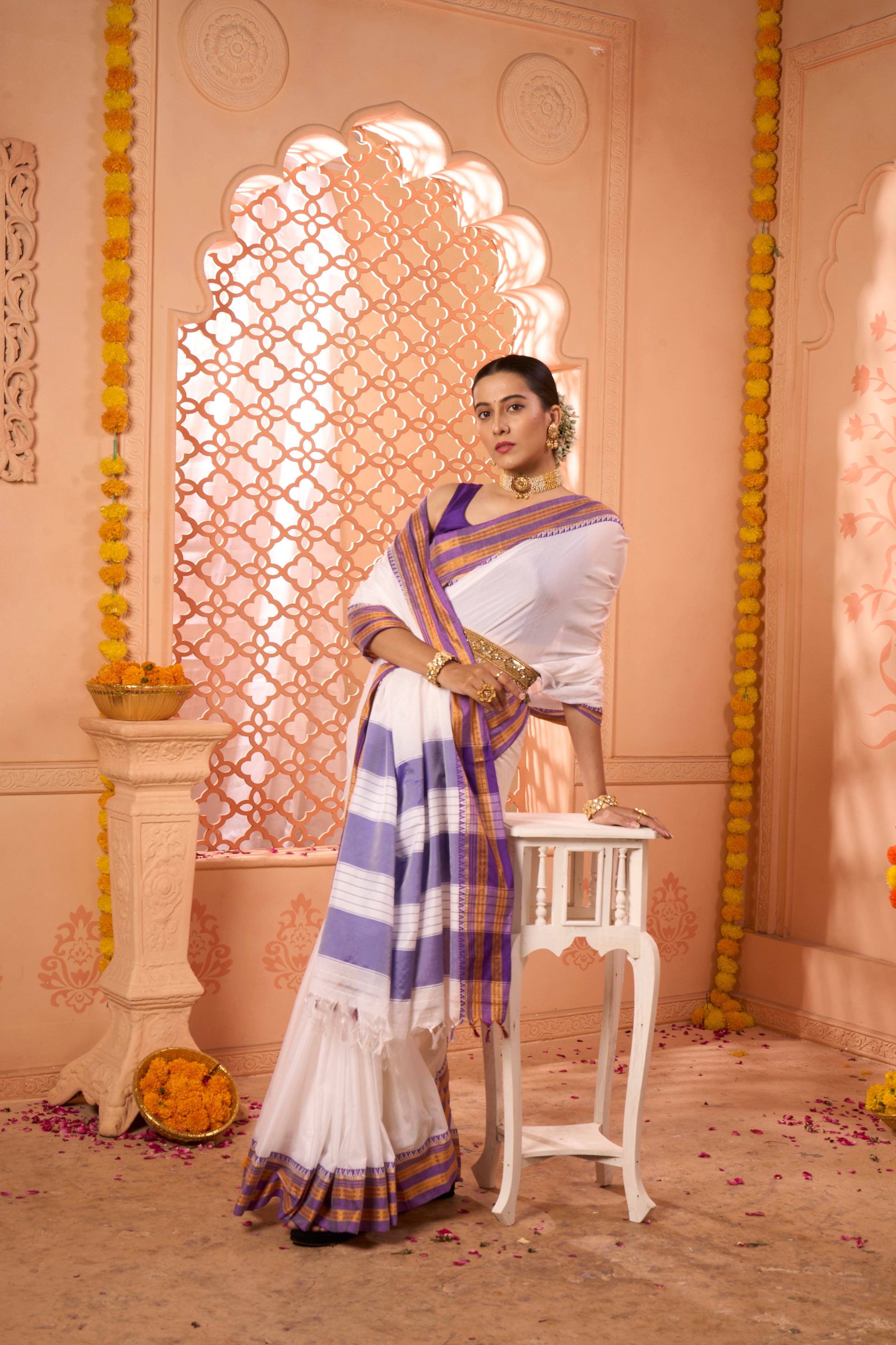 Buy Ocean Blue Banarasi Saree Nitaraa