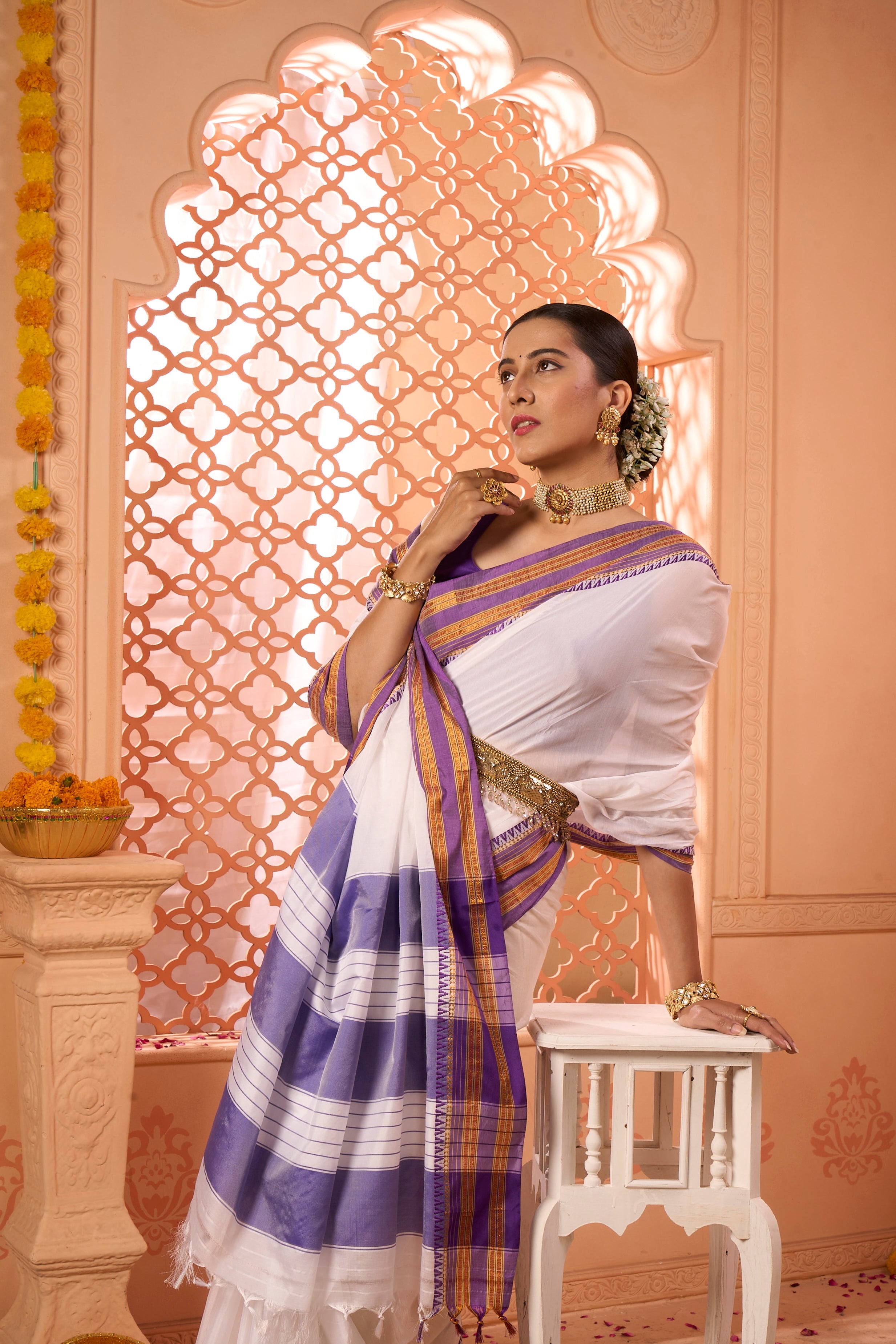 Buy Sage Green Banarasi Saree Nitaraa