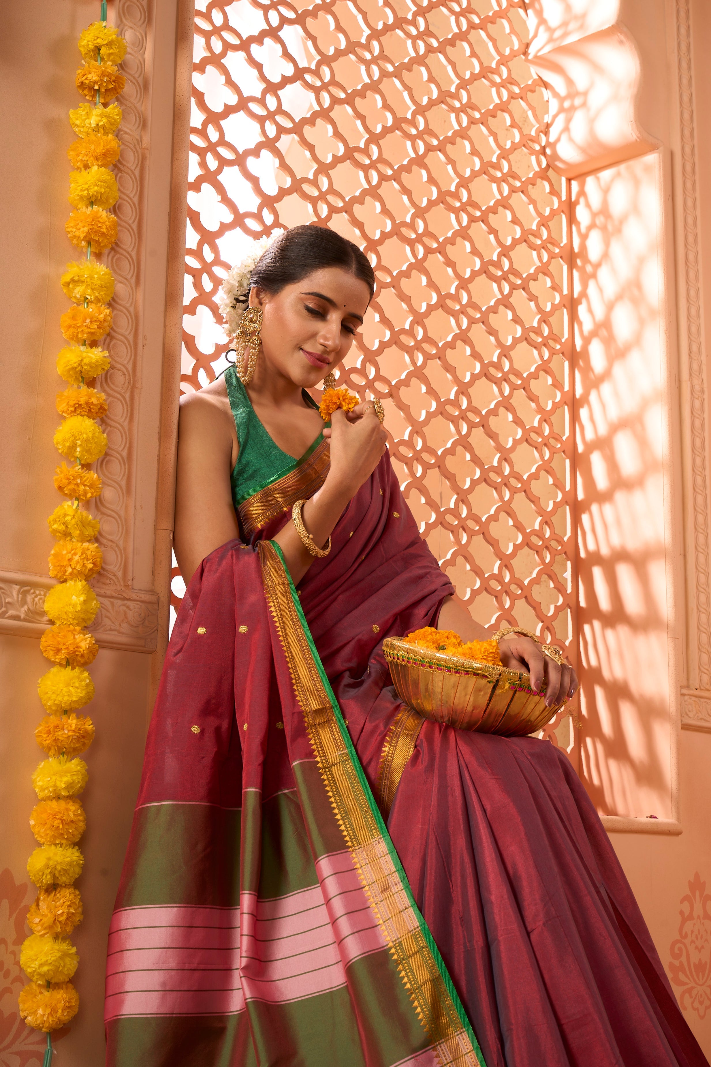 Buy Pink Paithani Silk Saree Nitaraa