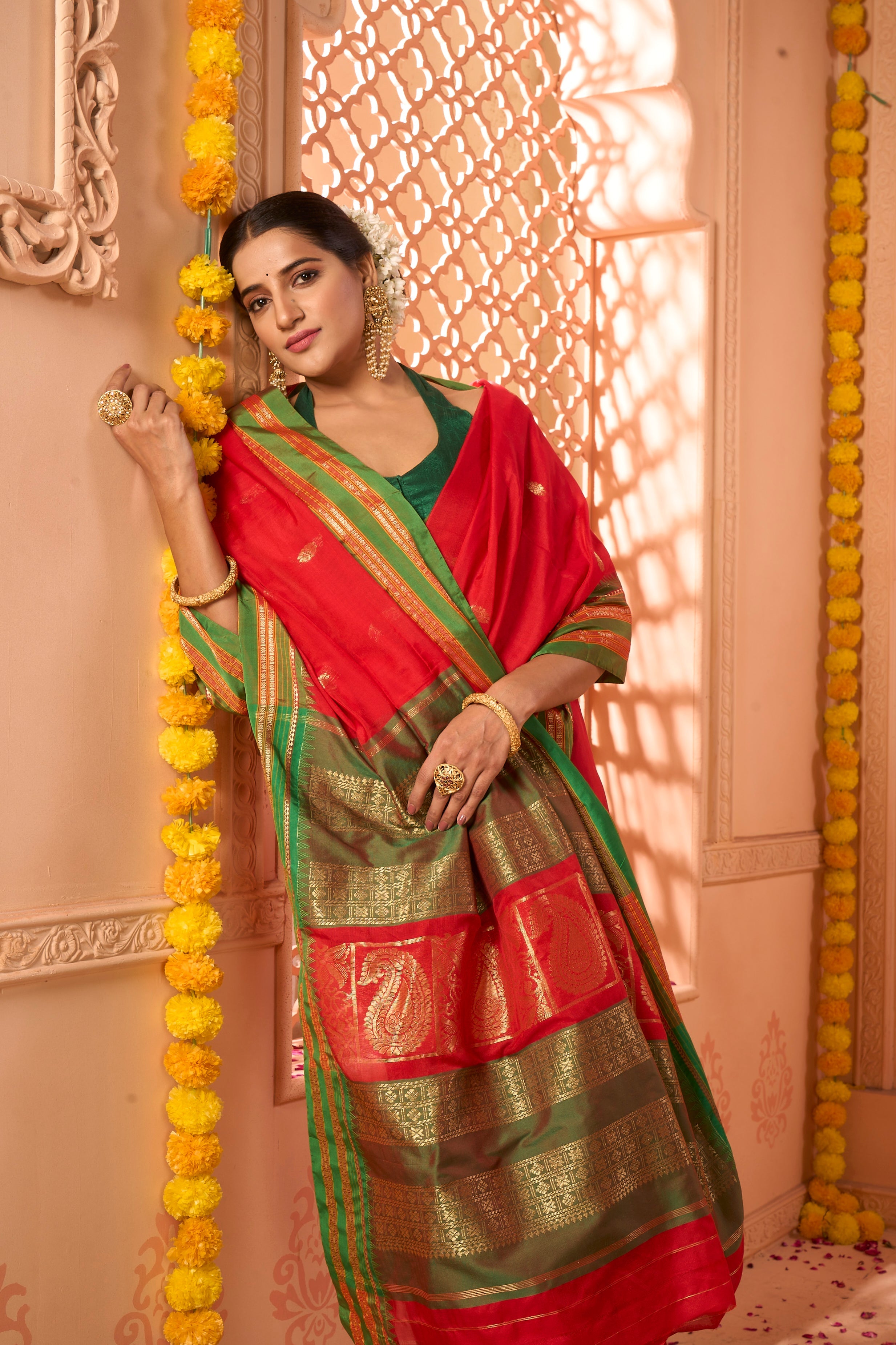 Buy Coffee Brown Tussar Silk Blend Saree Nitaraa