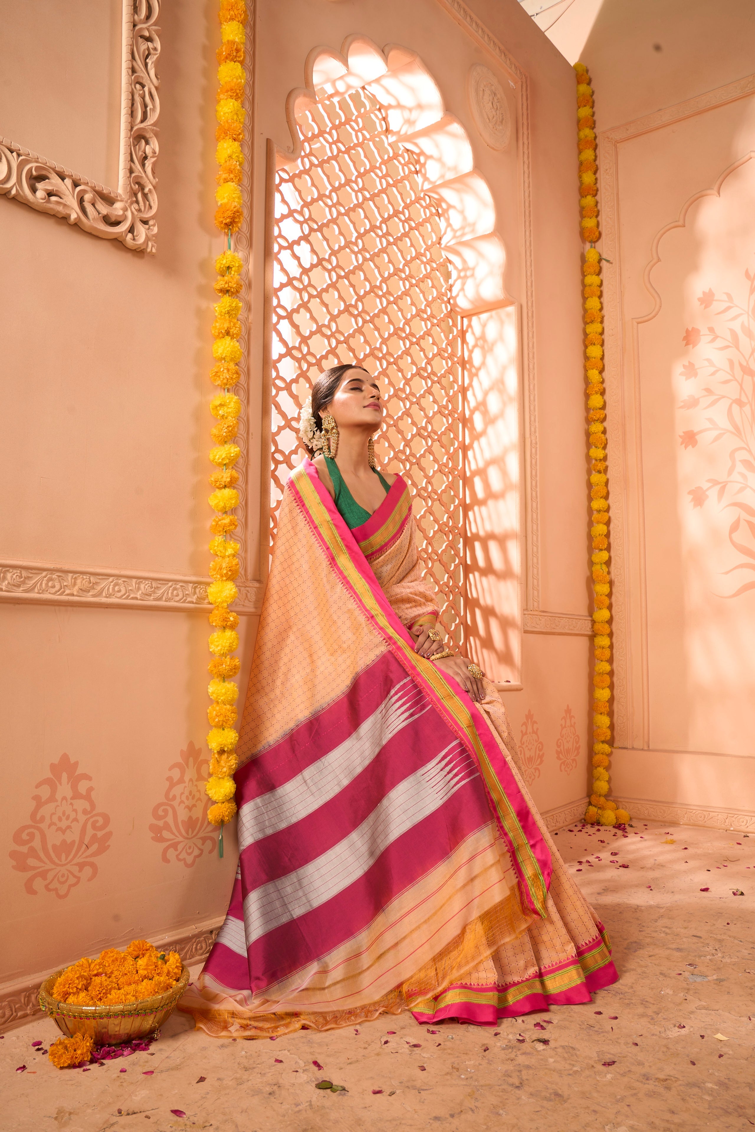 Buy Dark Violet Satin Saree Nitaraa