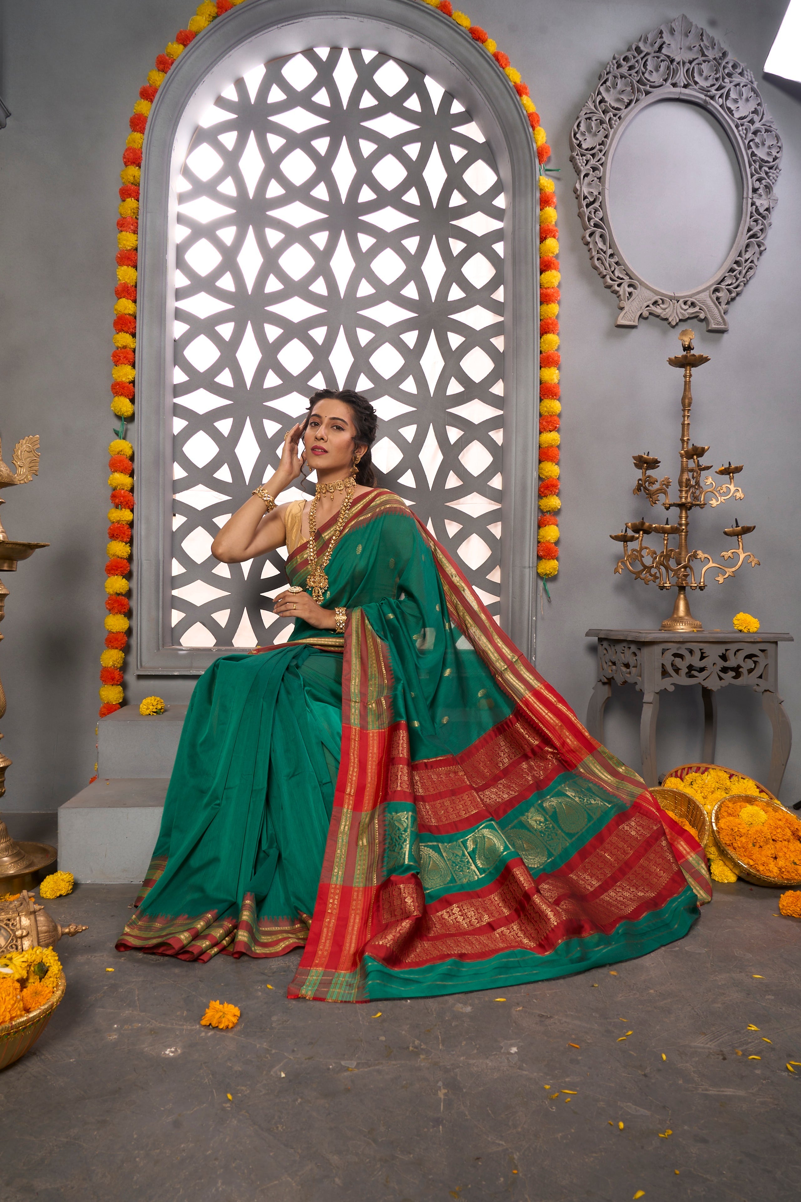 Buy Off White Kanjivaram Saree Nitaraa