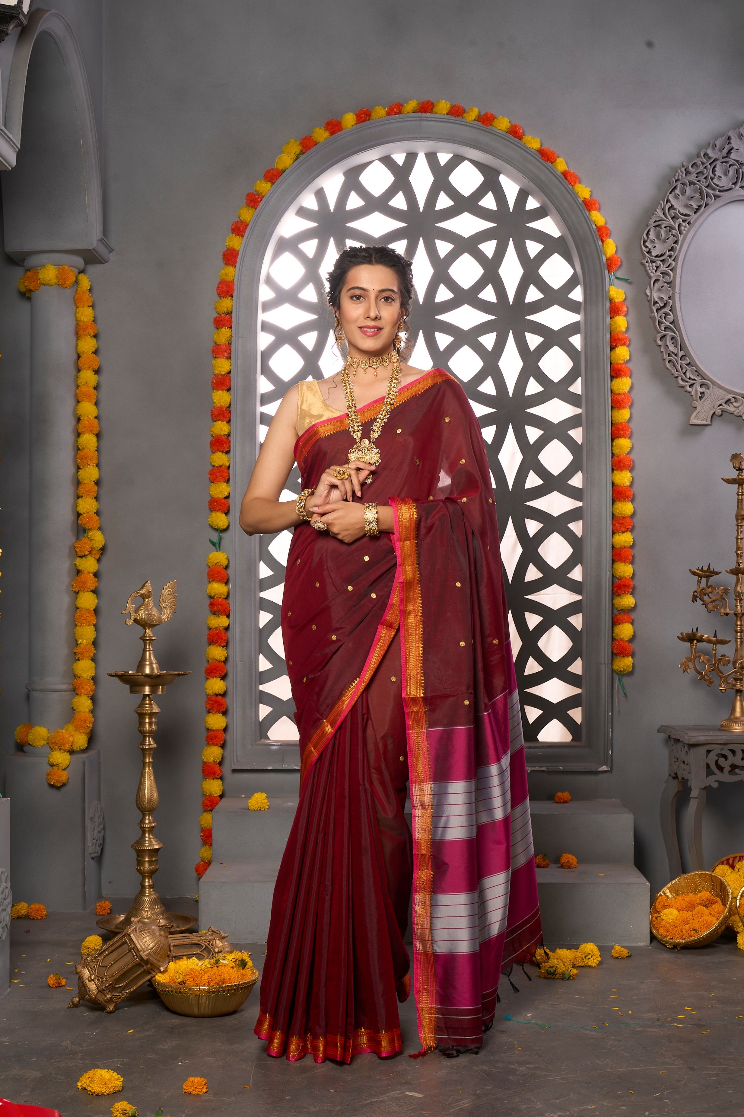 Buy Lavender Purple Digital Print Saree Nitaraa