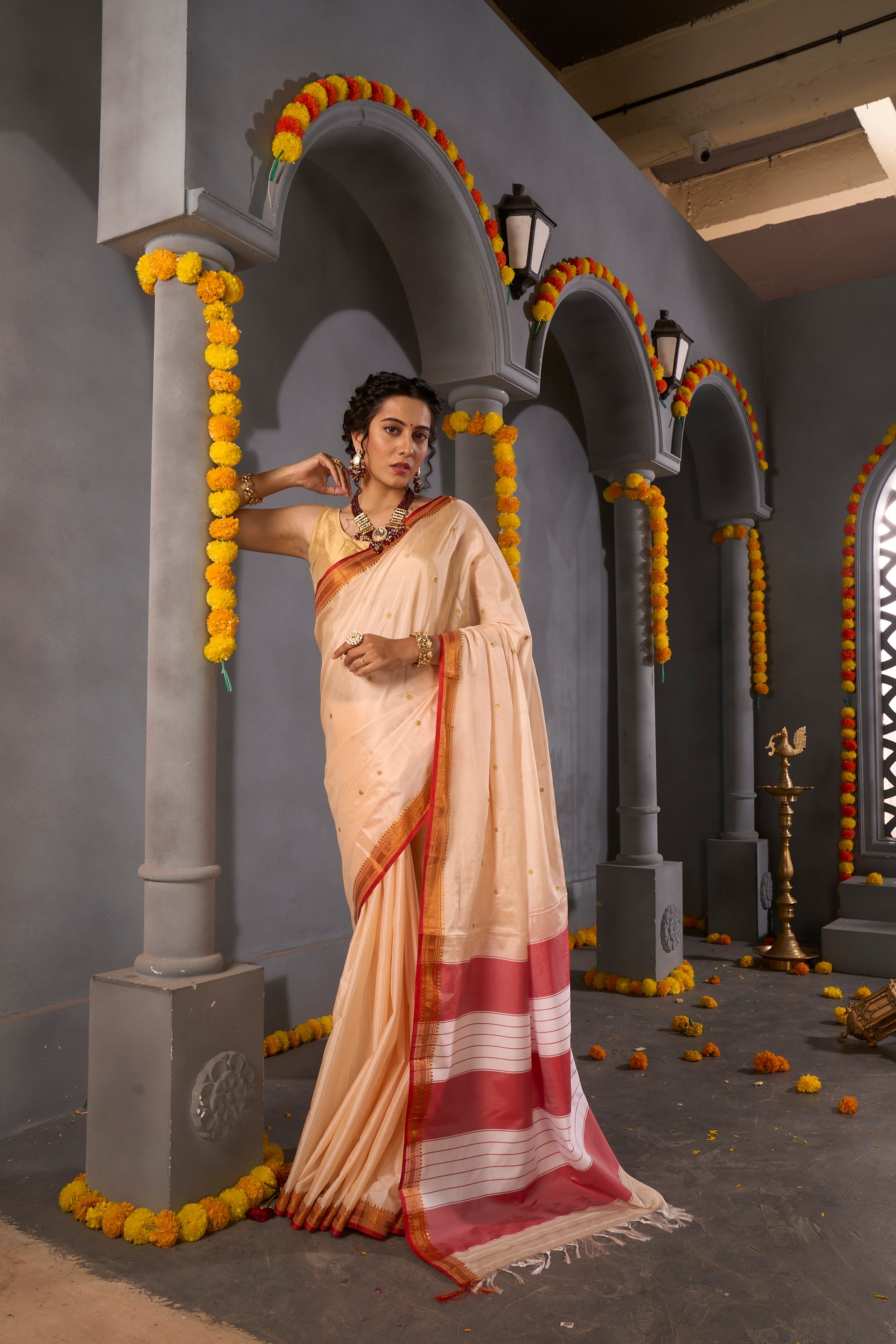 Buy Cyan Blue Kanjivaram Saree Nitaraa