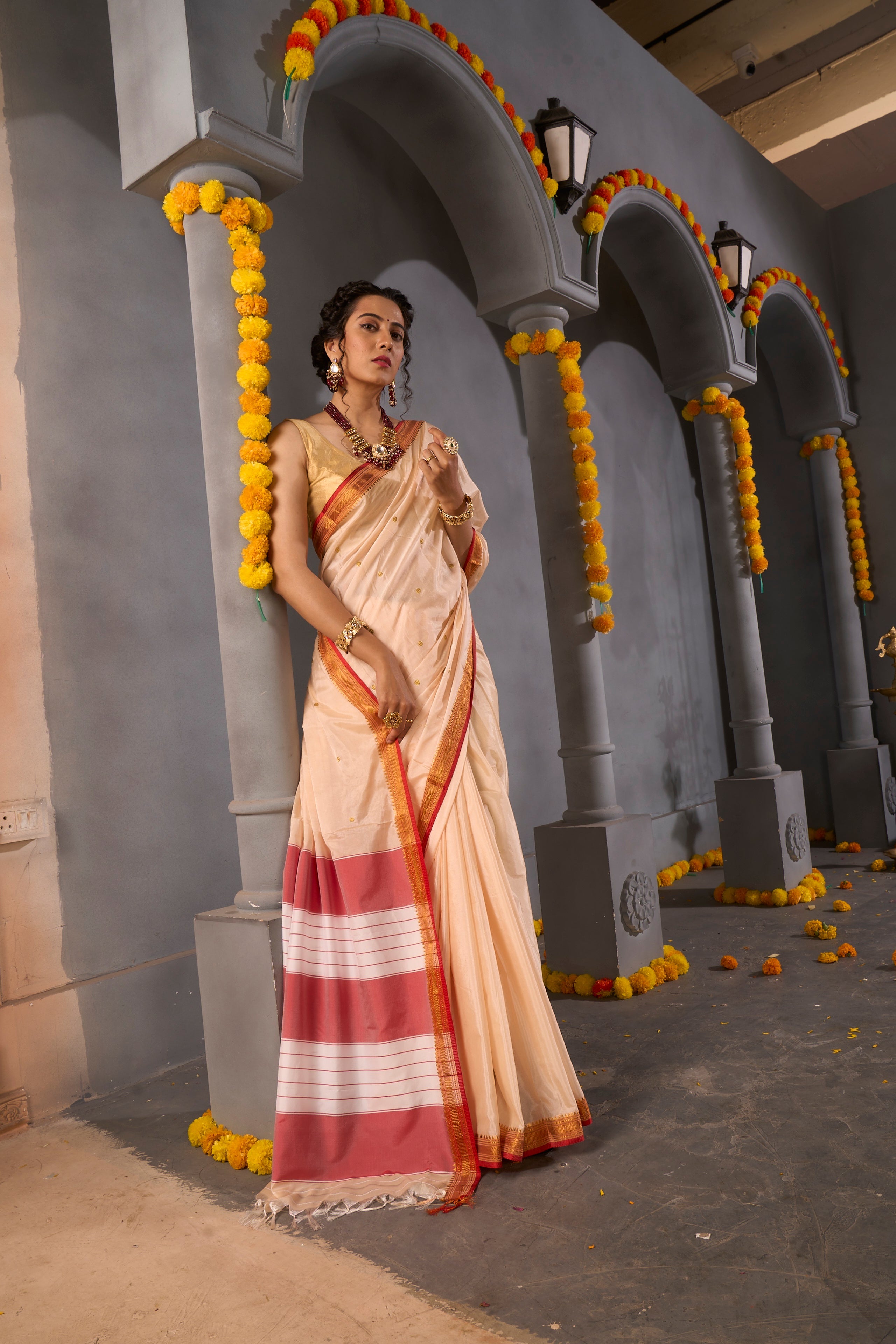 Buy Admiral Blue Kanjivaram Saree Nitaraa