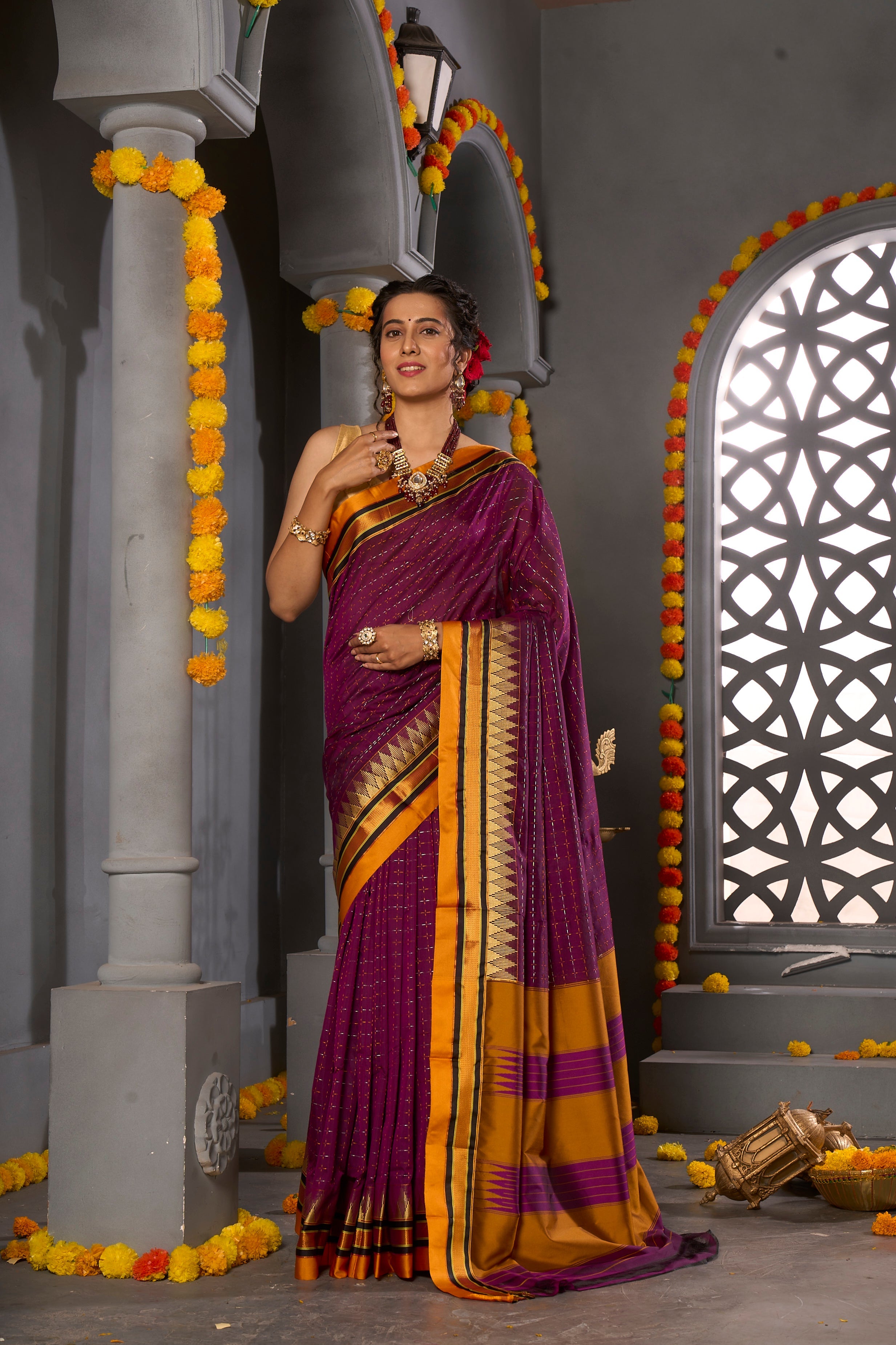 Buy Rani Pink Paithani Silk Saree Nitaraa