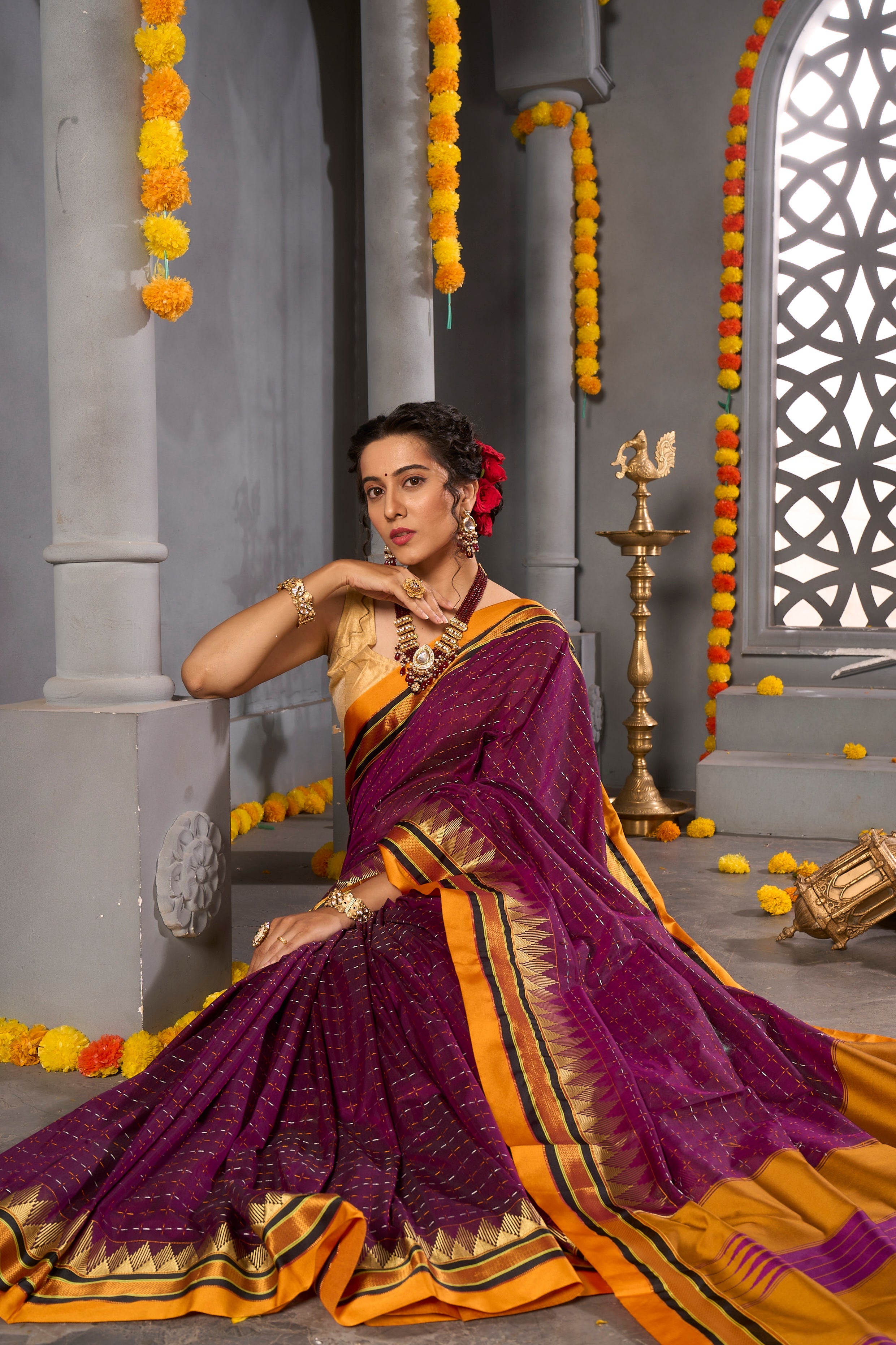 Buy Teal Paithani Silk Saree Nitaraa