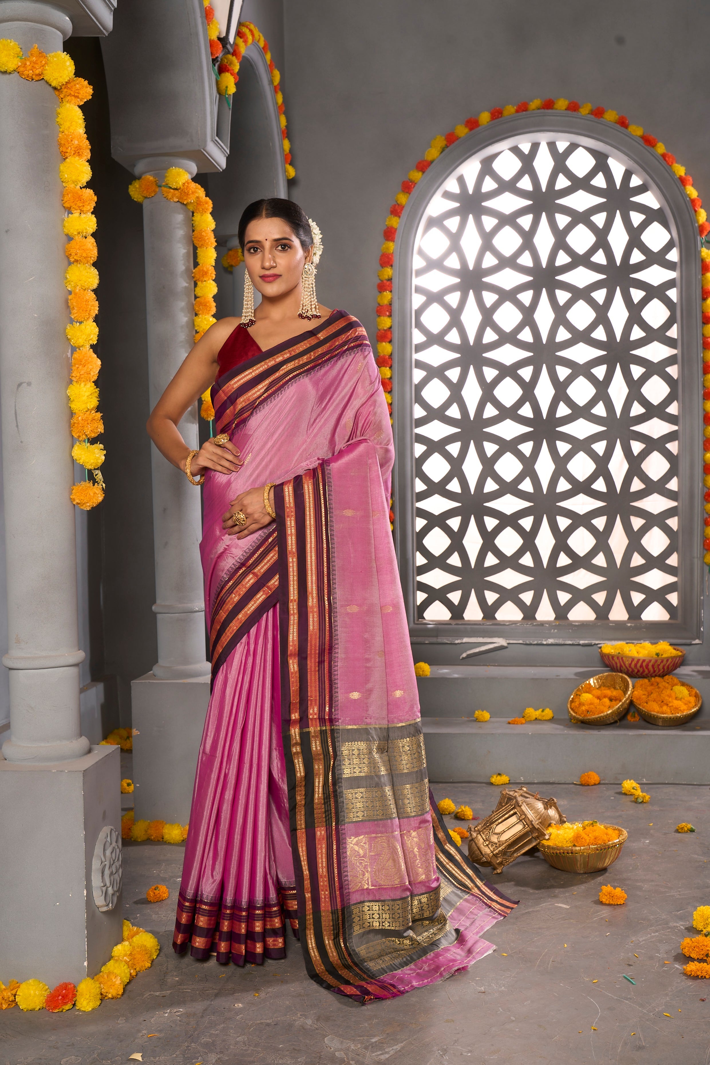 Buy Pink Paithani Silk Saree Nitaraa