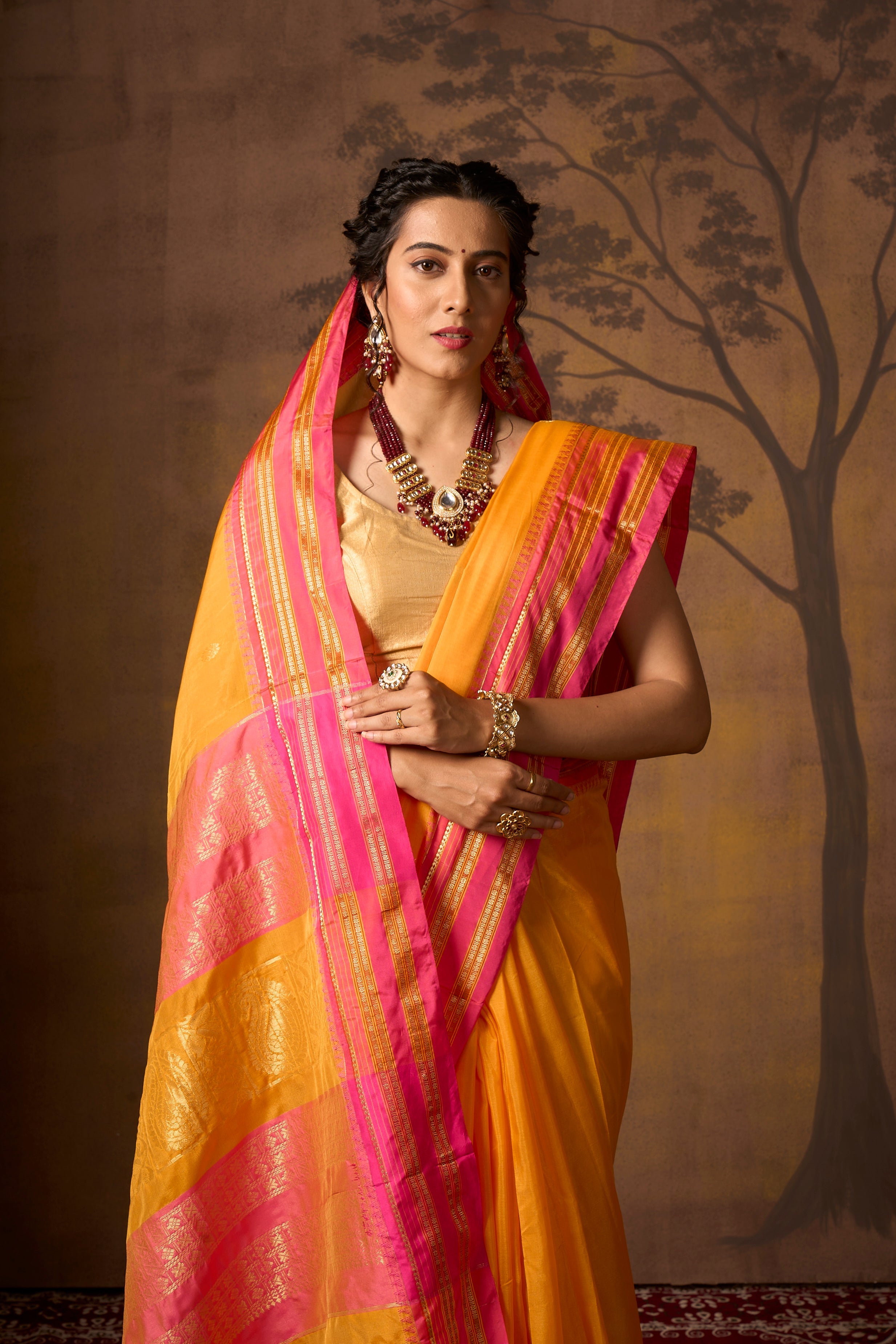 Buy Green Banarasi Silk Blend Saree Nitaraa