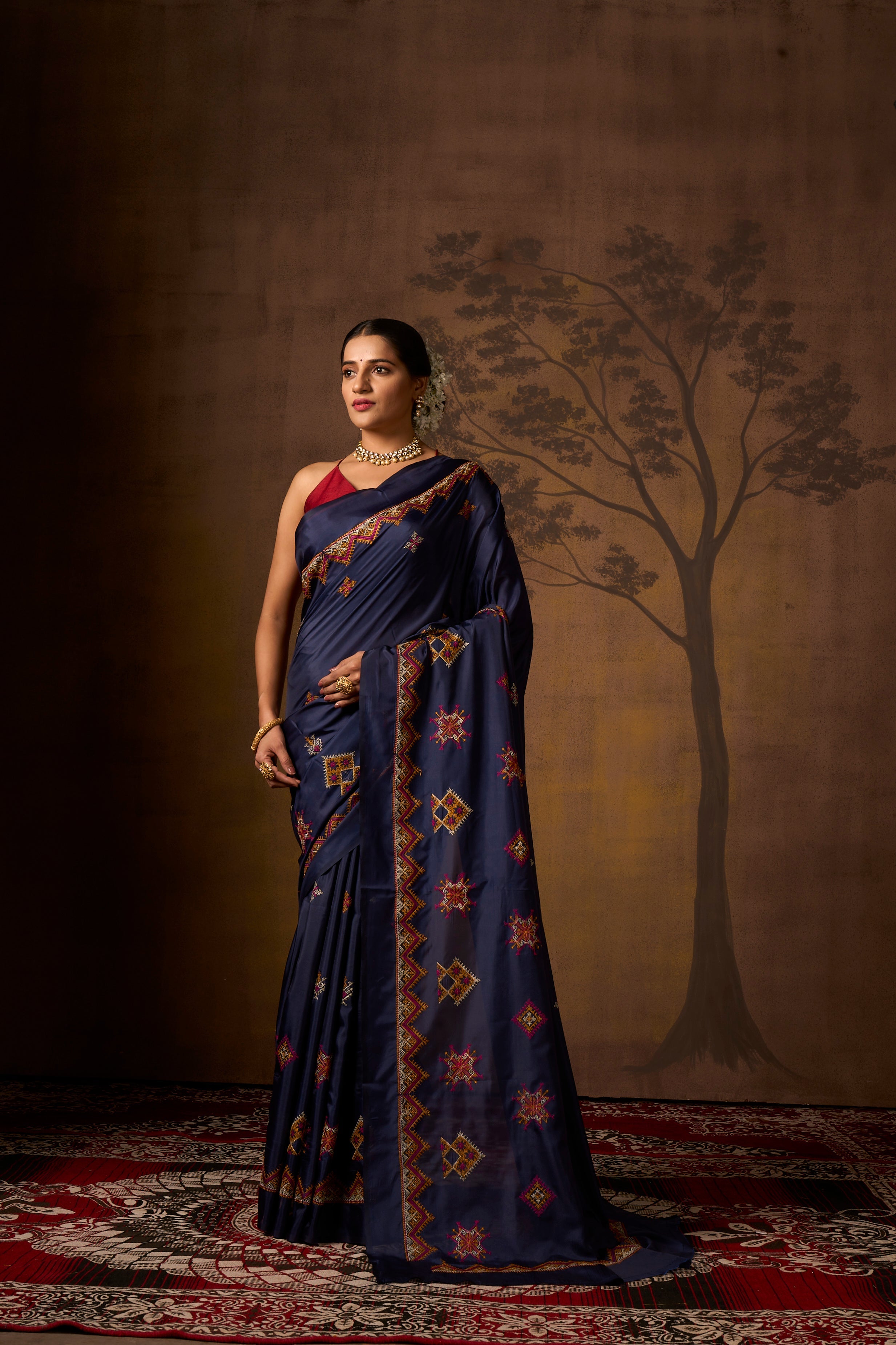Buy Vivid Blue Patola Saree Nitaraa