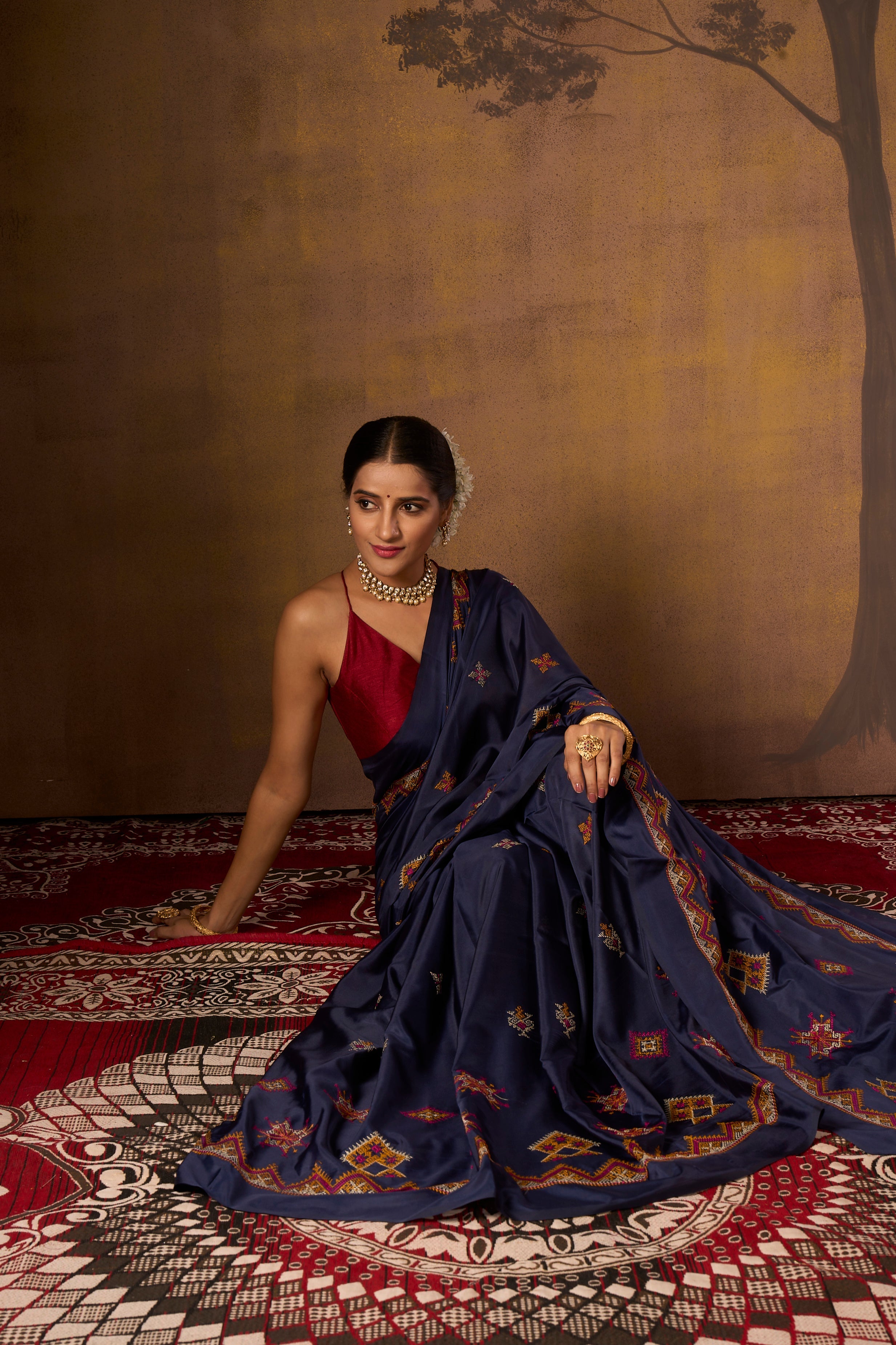 Buy Marigold Yellow Patola Saree Nitaraa