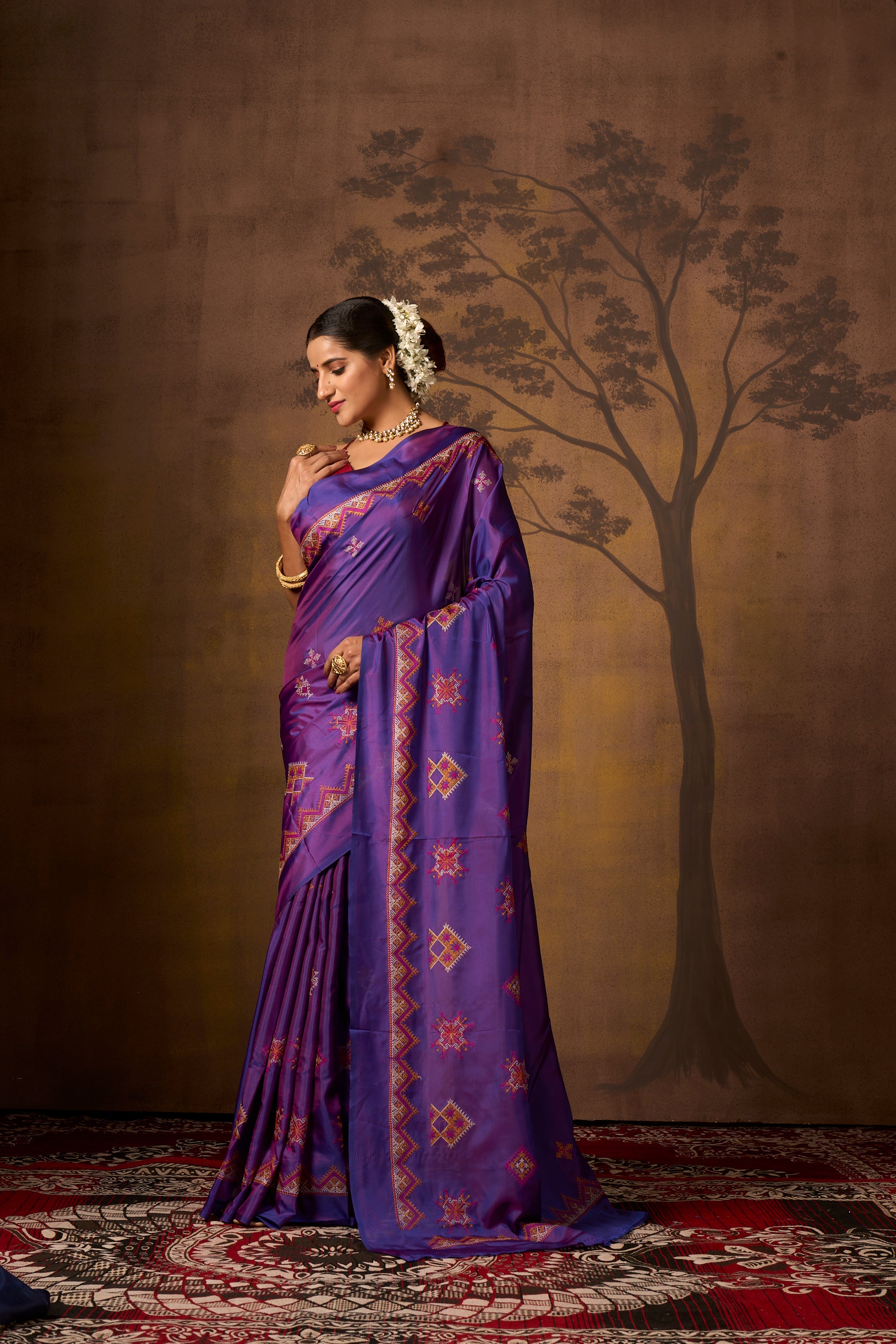 Buy Sky Blue Banarasi Silk Saree With Blouse Piece Nitaraa