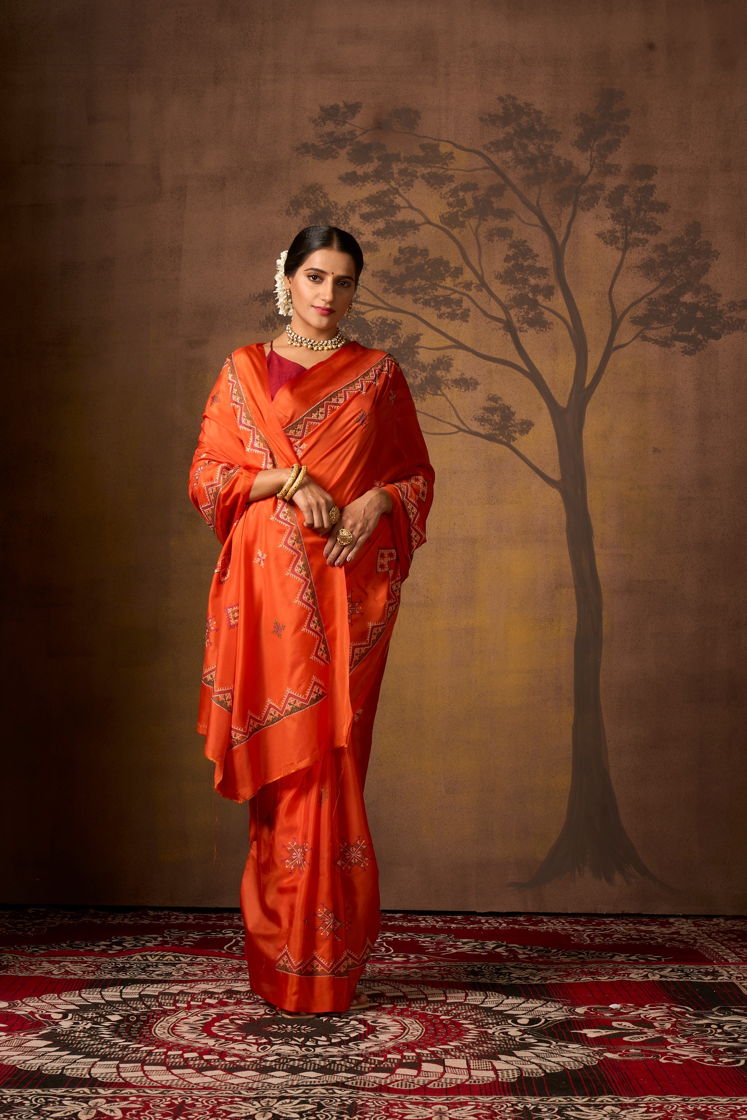 Buy Parrot Green Banarasi Silk Saree With Blouse Piece Nitaraa