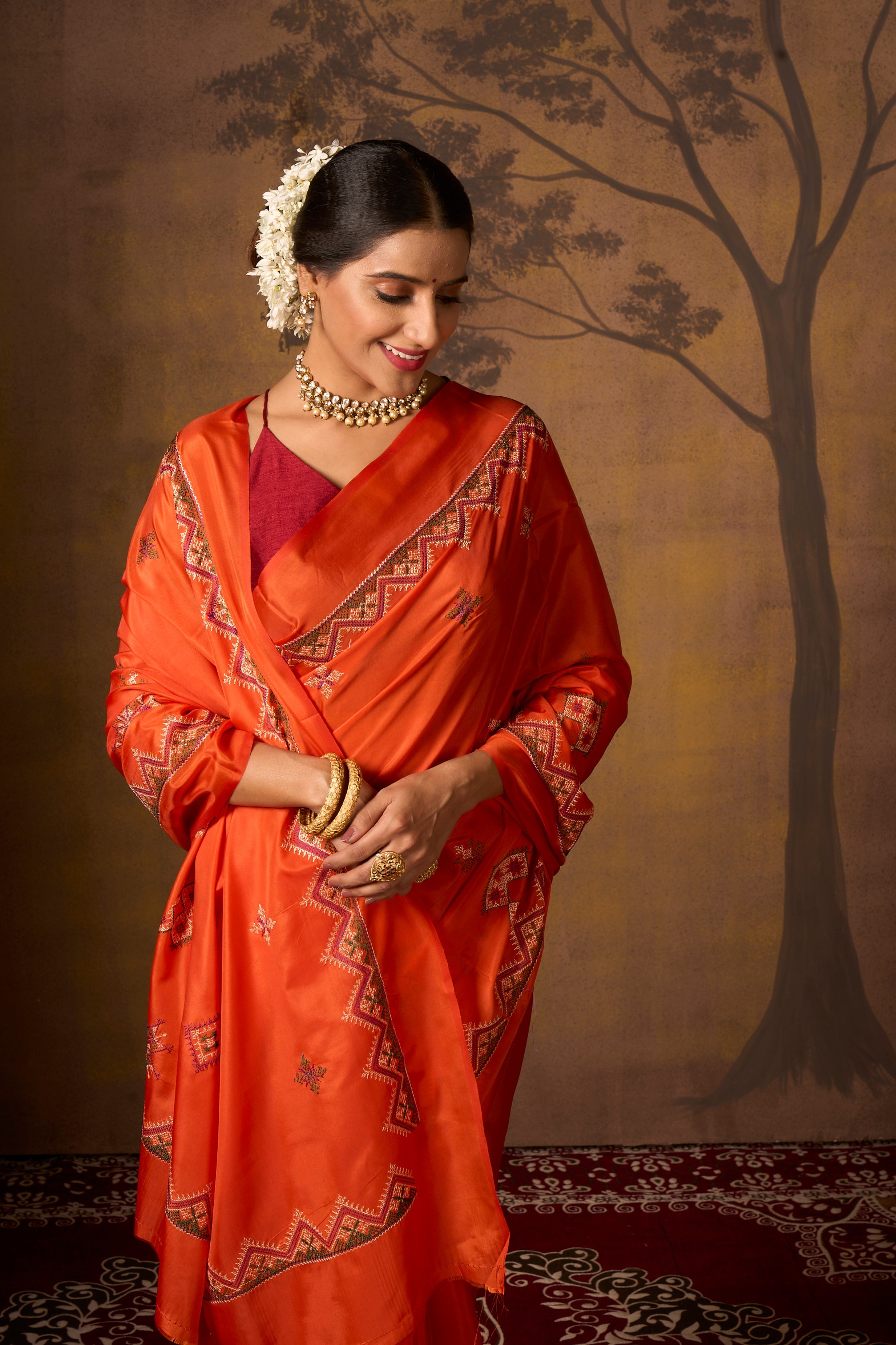 Buy Blue Banarasi Silk Saree With Blouse Piece Nitaraa