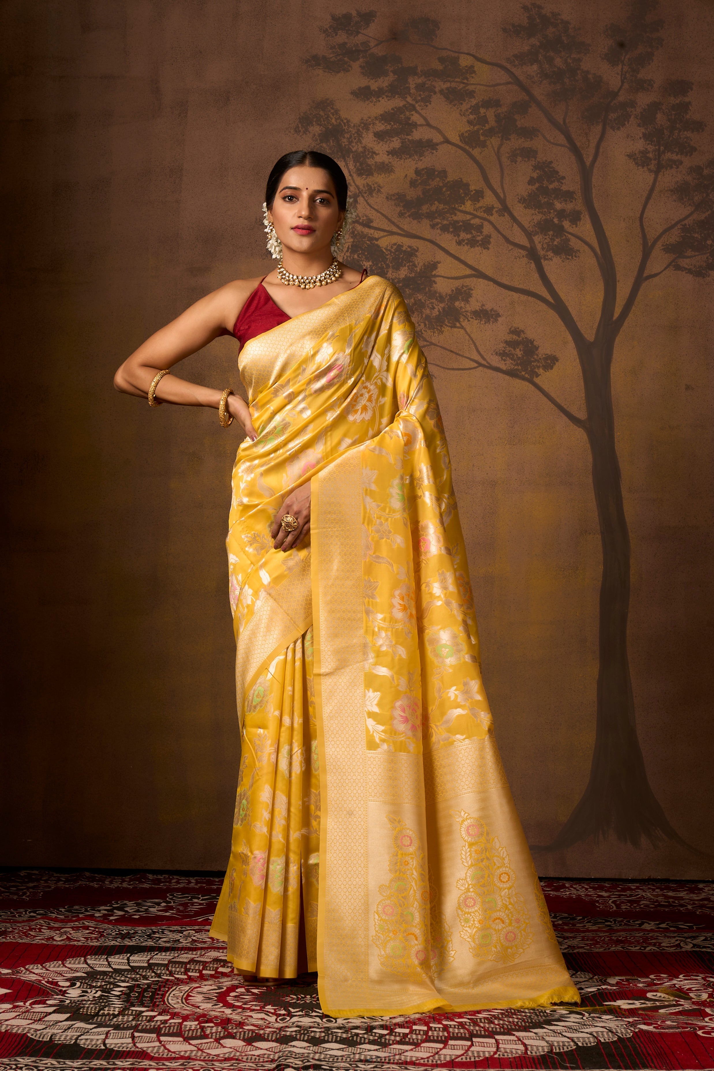 Buy Mint Green Banarasi Silk Saree With Blouse Piece Nitaraa