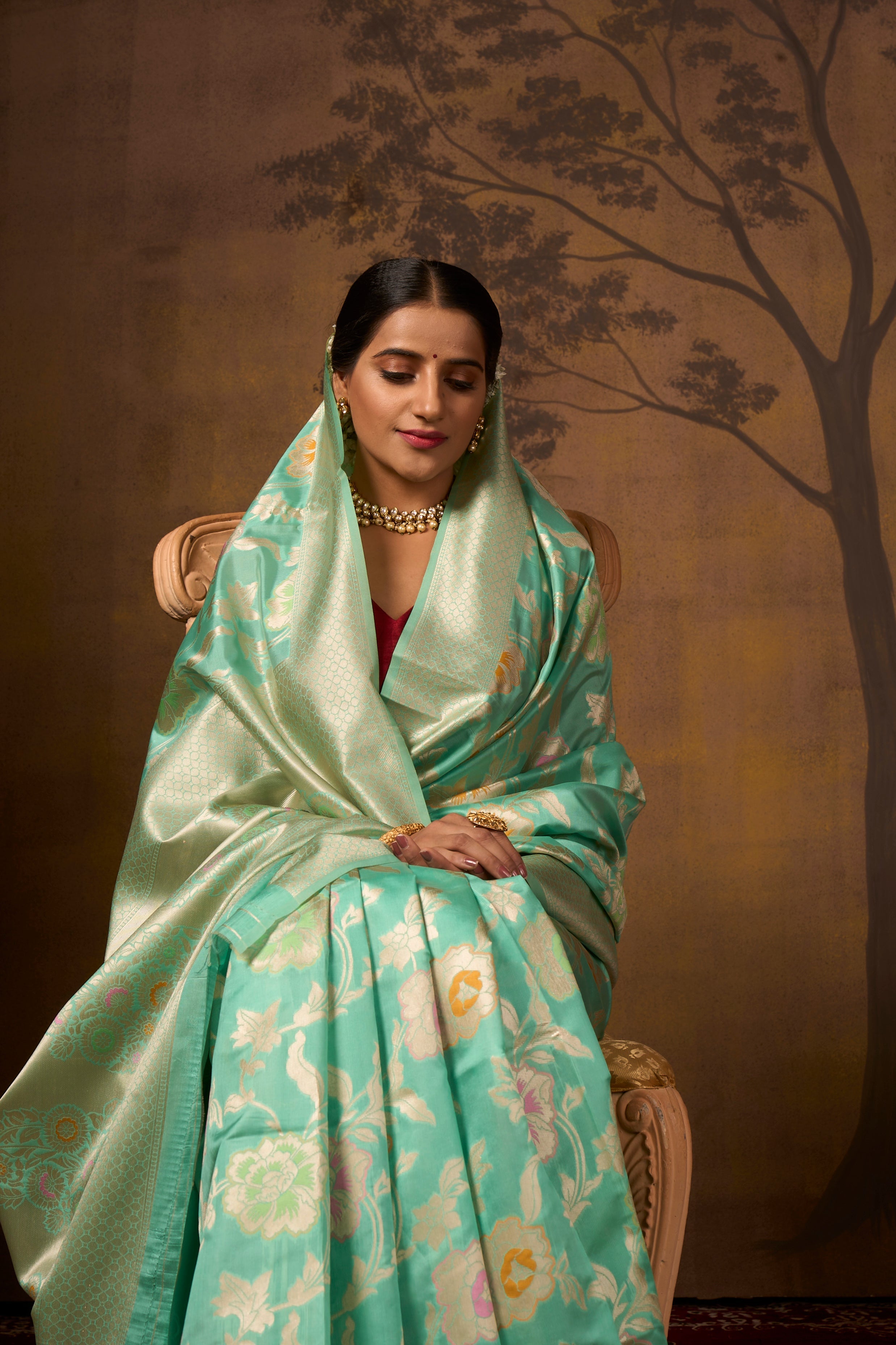 Buy Blue Purple Dual Tone Patola Saree Nitaraa