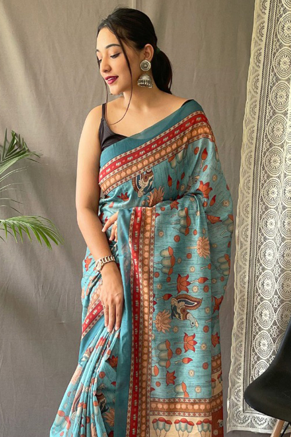 Buy Pitch Black Kanjivaram Saree Nitaraa