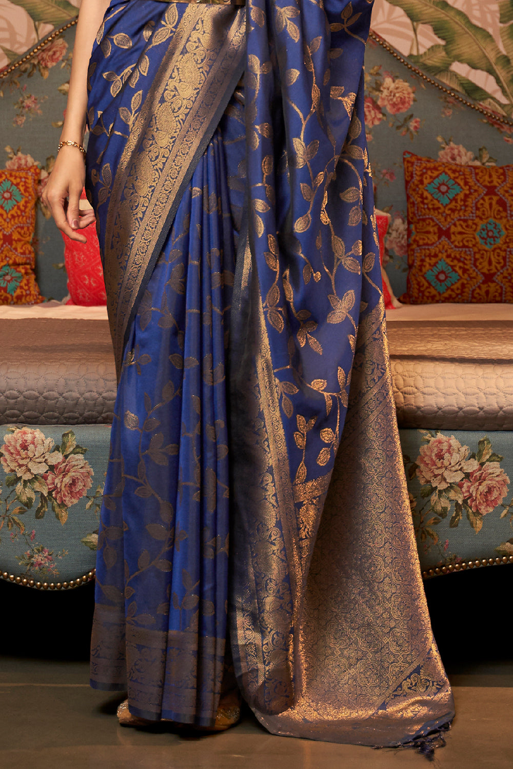 Buy Tyrian Purple South Silk Saree Nitaraa