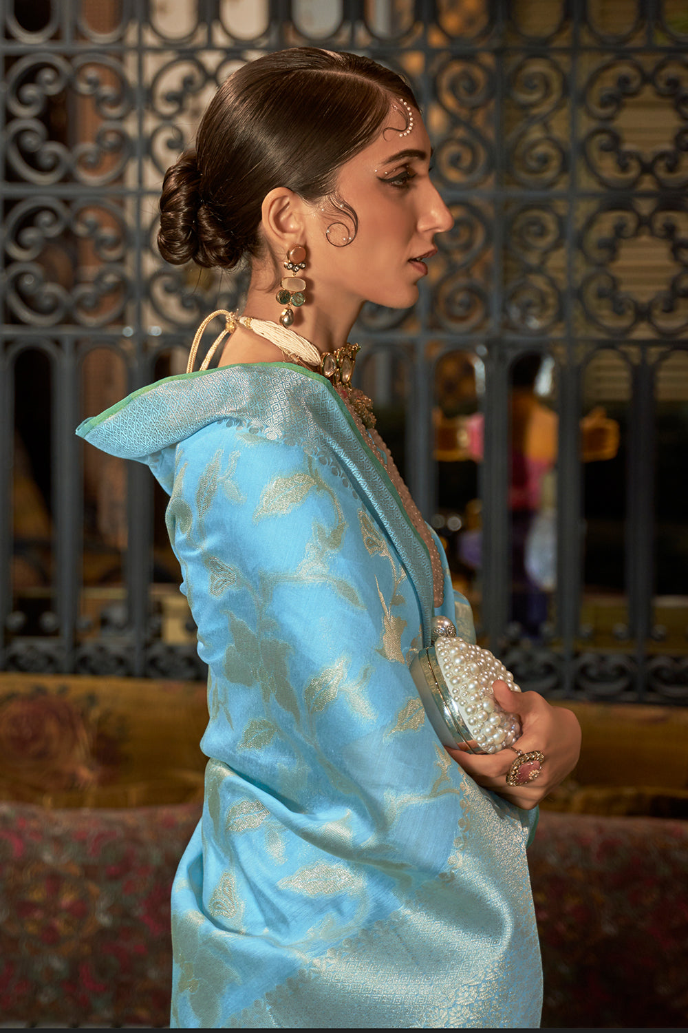 Buy Yellow Banarasi Silk Saree Nitaraa