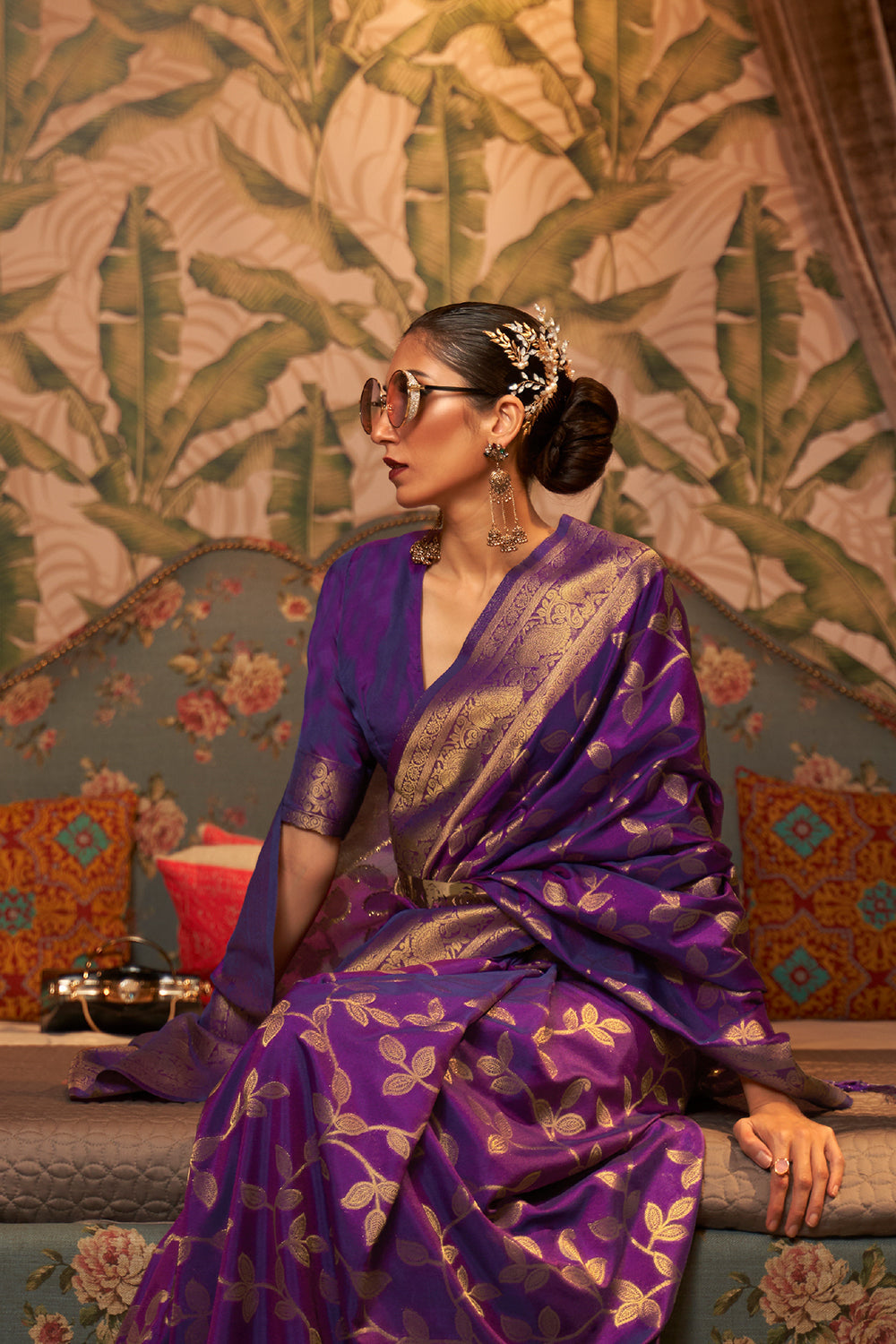 Buy Sky Blue South Silk Saree Nitaraa