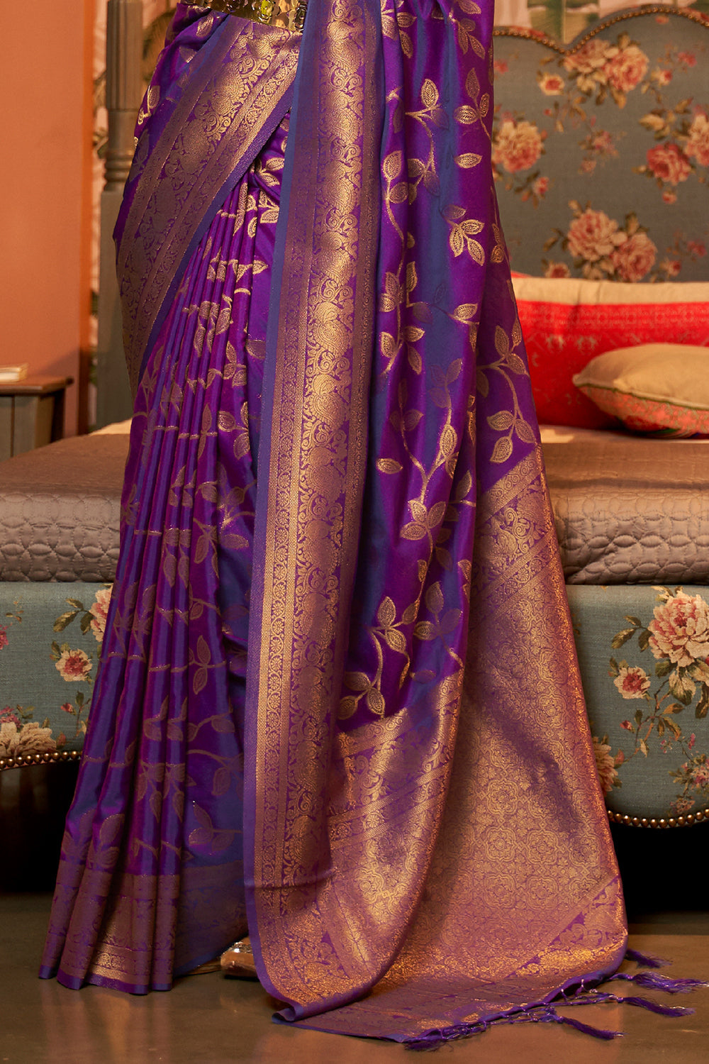 Buy Plum Pink South Silk Saree Nitaraa
