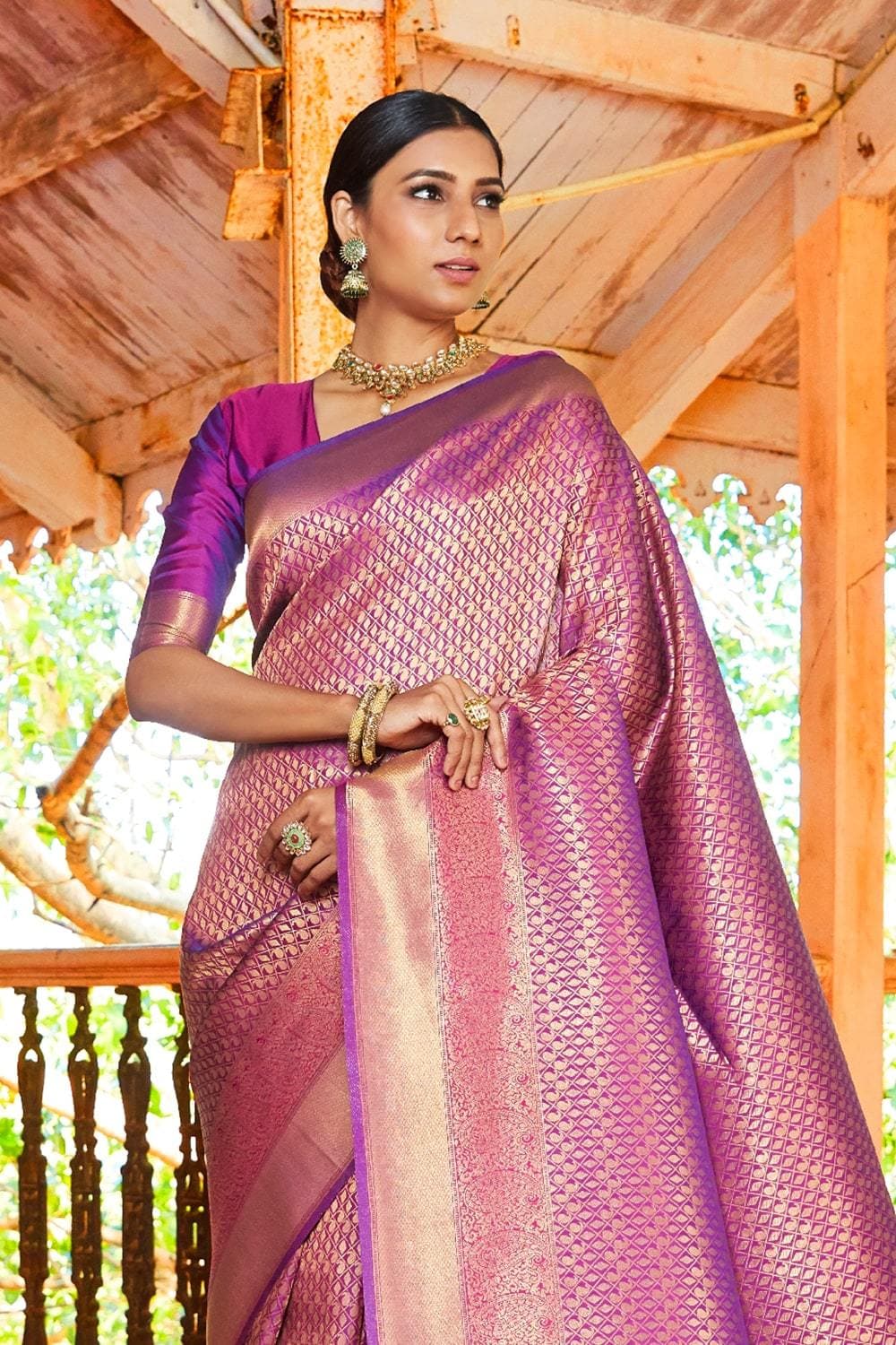 Buy Beige And Green Patola Saree Nitaraa
