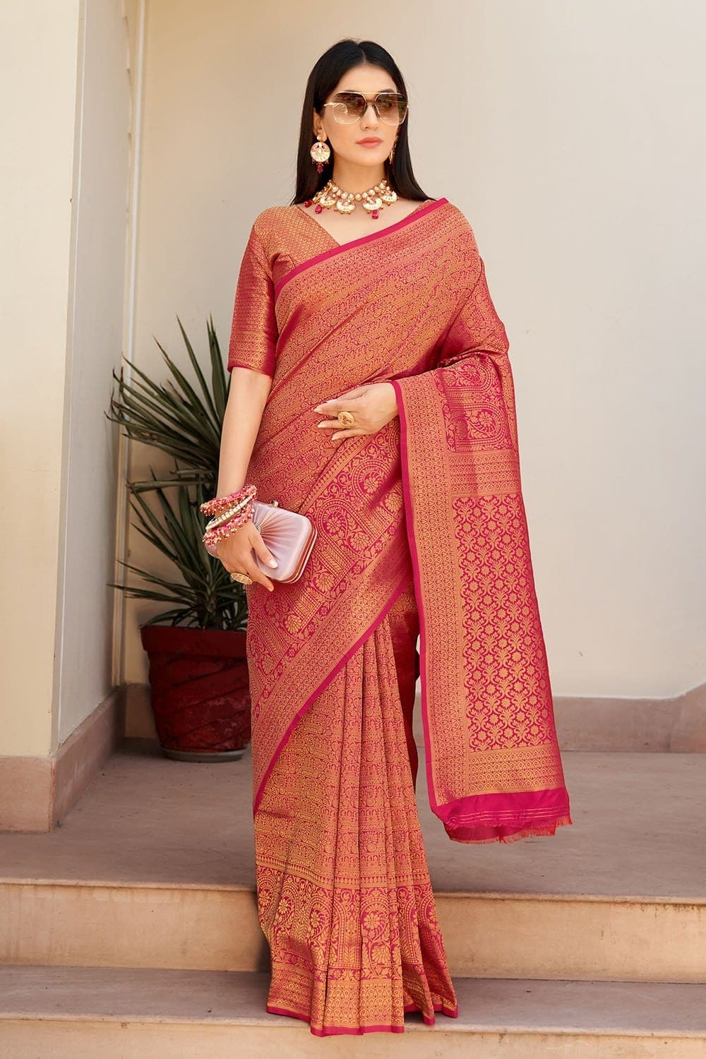 Buy Peanut Brown Kanjivaram Saree Nitaraa