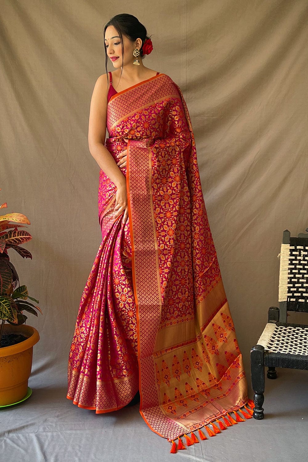 Buy Lilac Purple Pashmina Saree Nitaraa