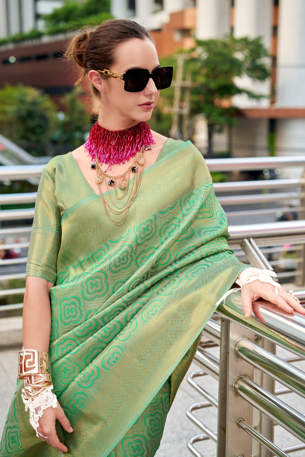 Green Kanchivaram Buttery Silk Saree