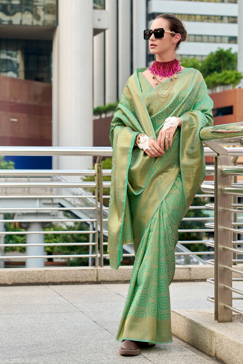Green Kanchivaram Buttery Silk Saree
