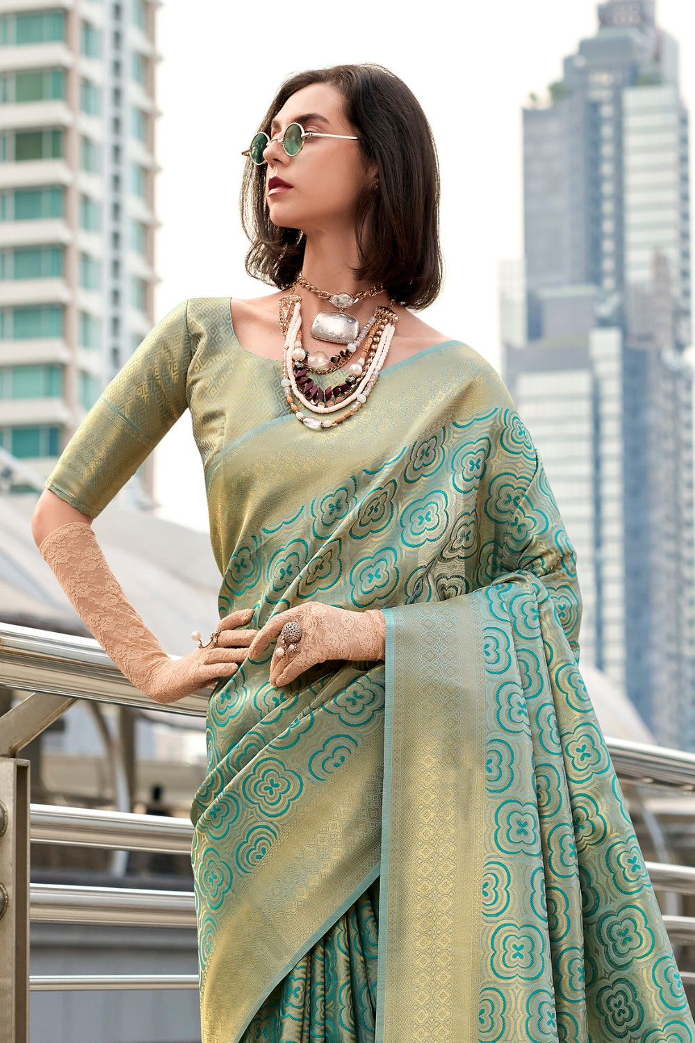 Green Kanchivaram Buttery Silk Saree