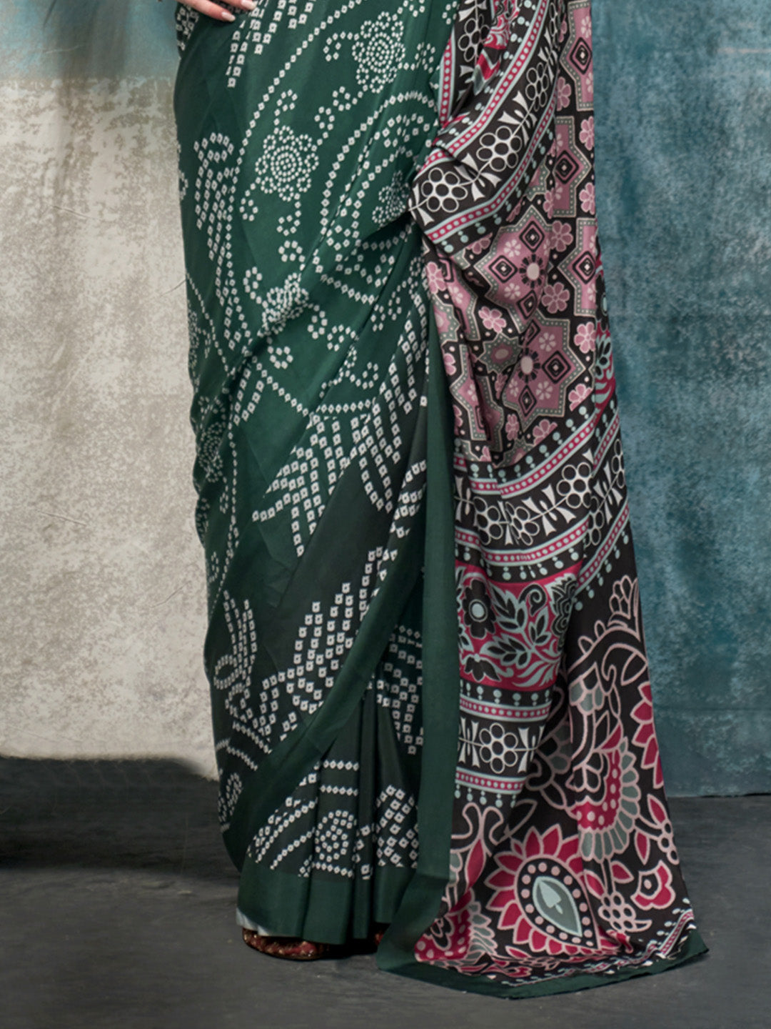 Multi Color Printed Party Wear Silk Saree