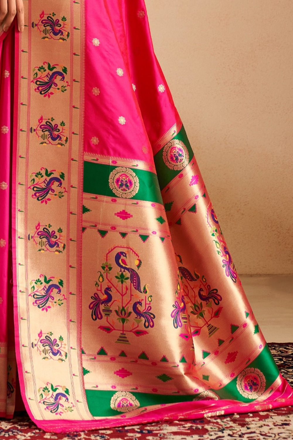 Pink Soft Paithani Saree