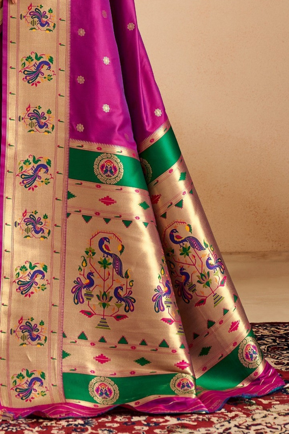 Magenta Soft Paithani Saree