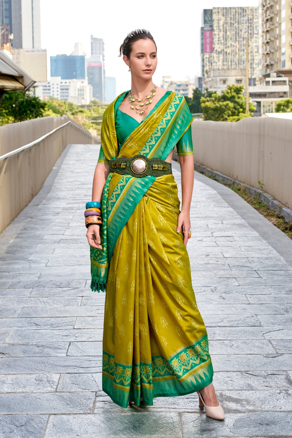 Yellow Soft Silk Saree