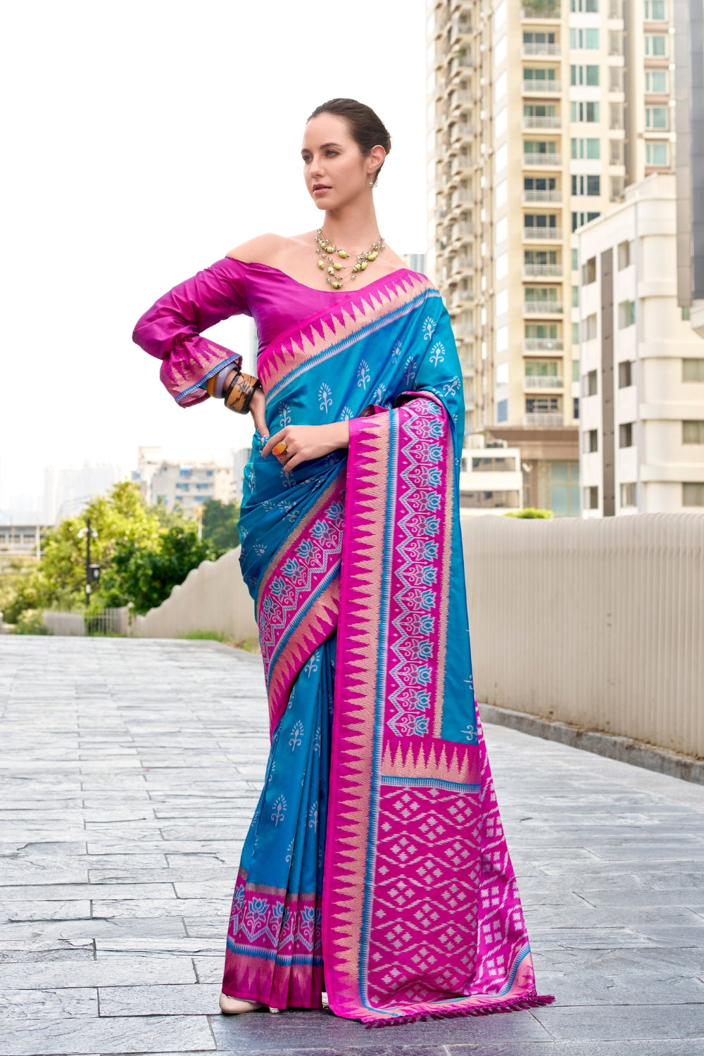 Blue Soft Silk Saree