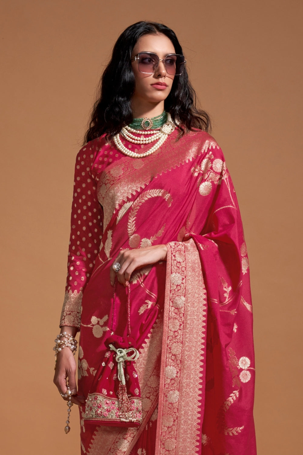 Red Georgette Saree