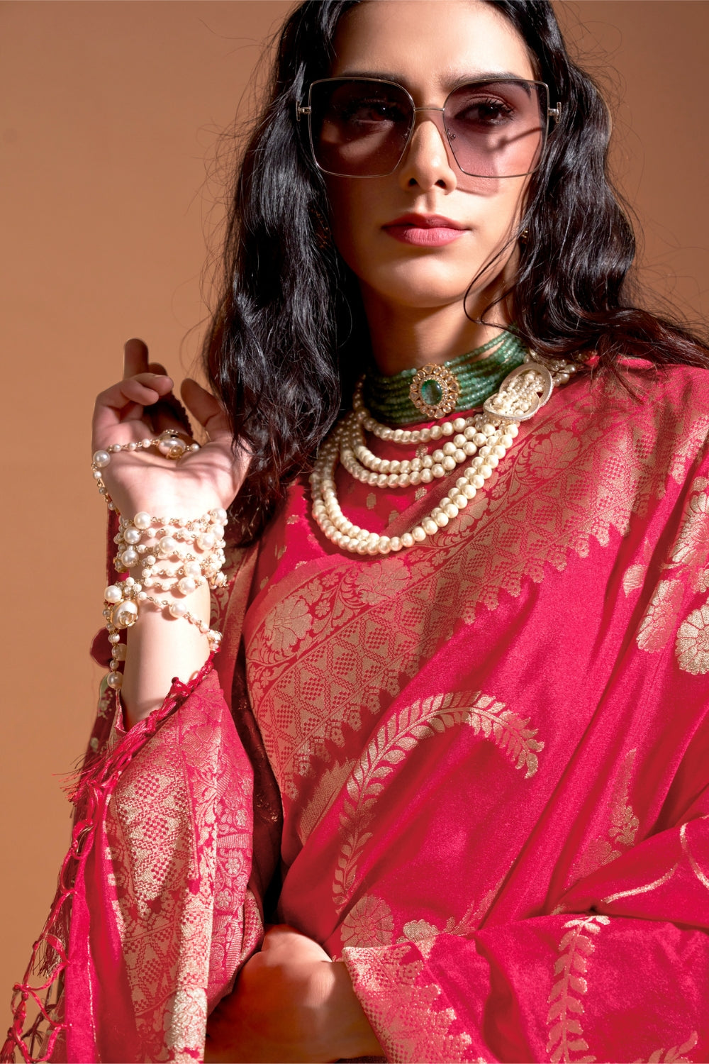 Red Georgette Saree